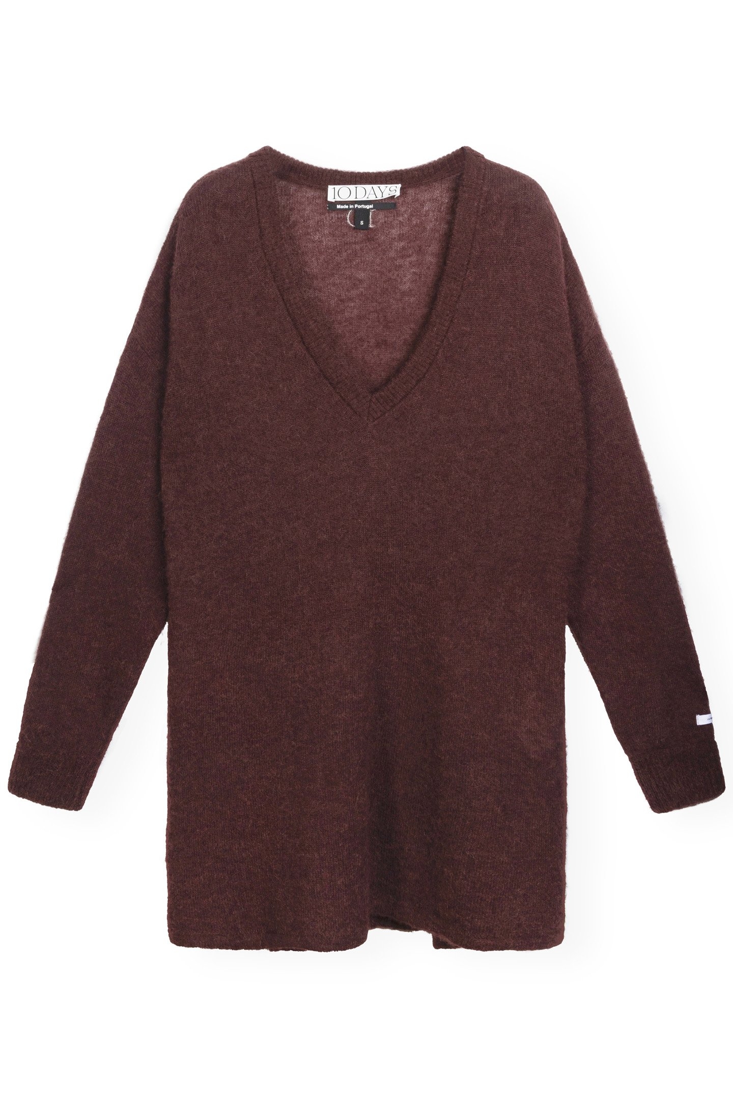 V-NECK THIN KNIT SWEATER AUBERGINE 4