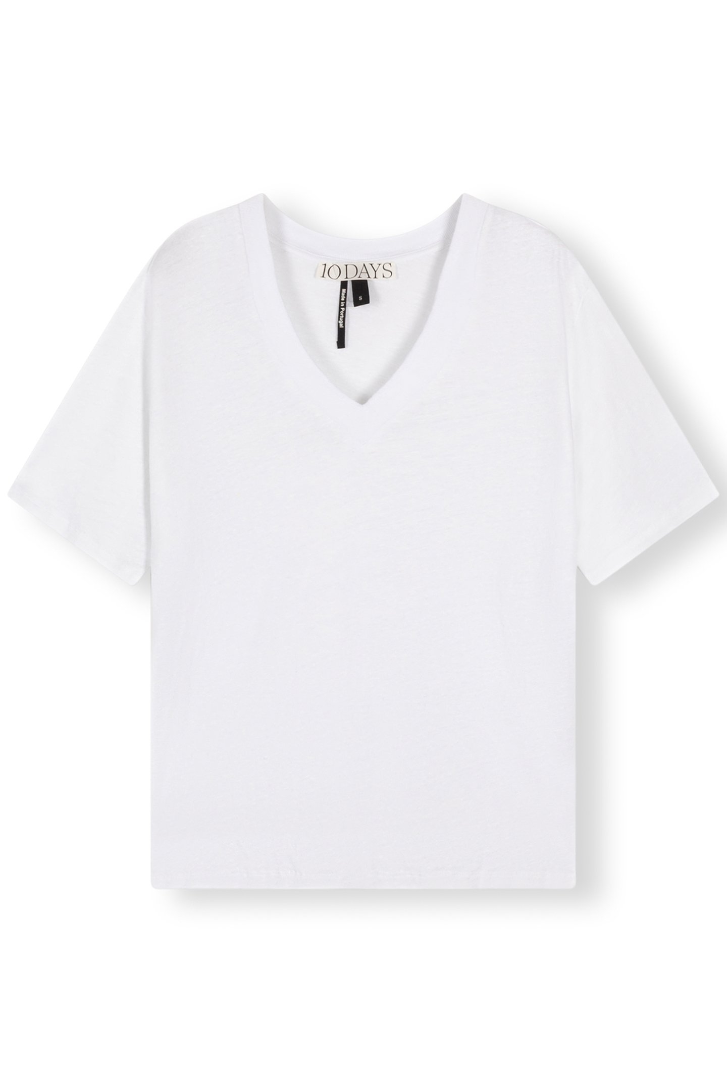 V-NECK TEE LINEN WHITE 2