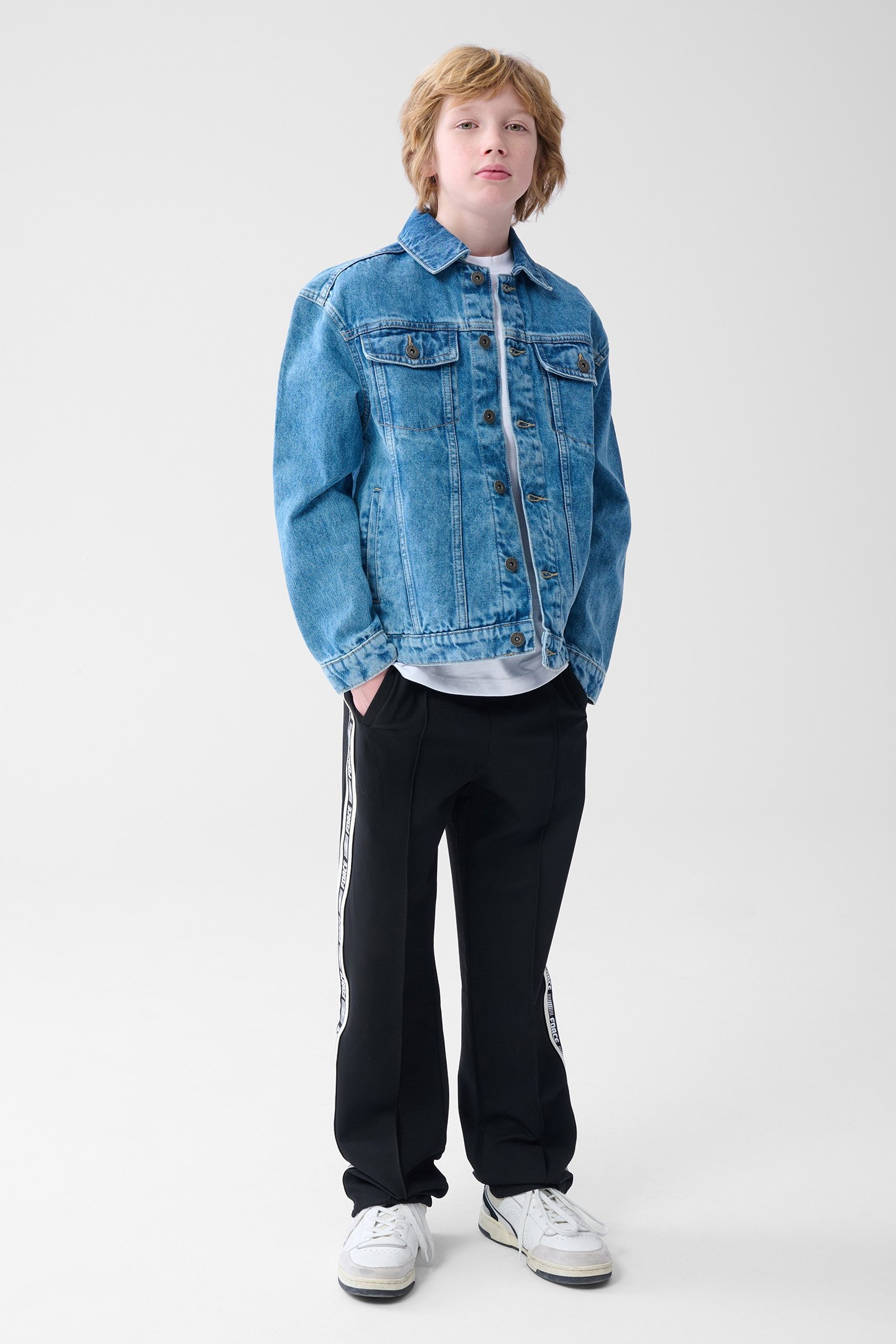 BAM-SBSNESSENTIAL DENIM JACKET MEDIUMSTONE 2