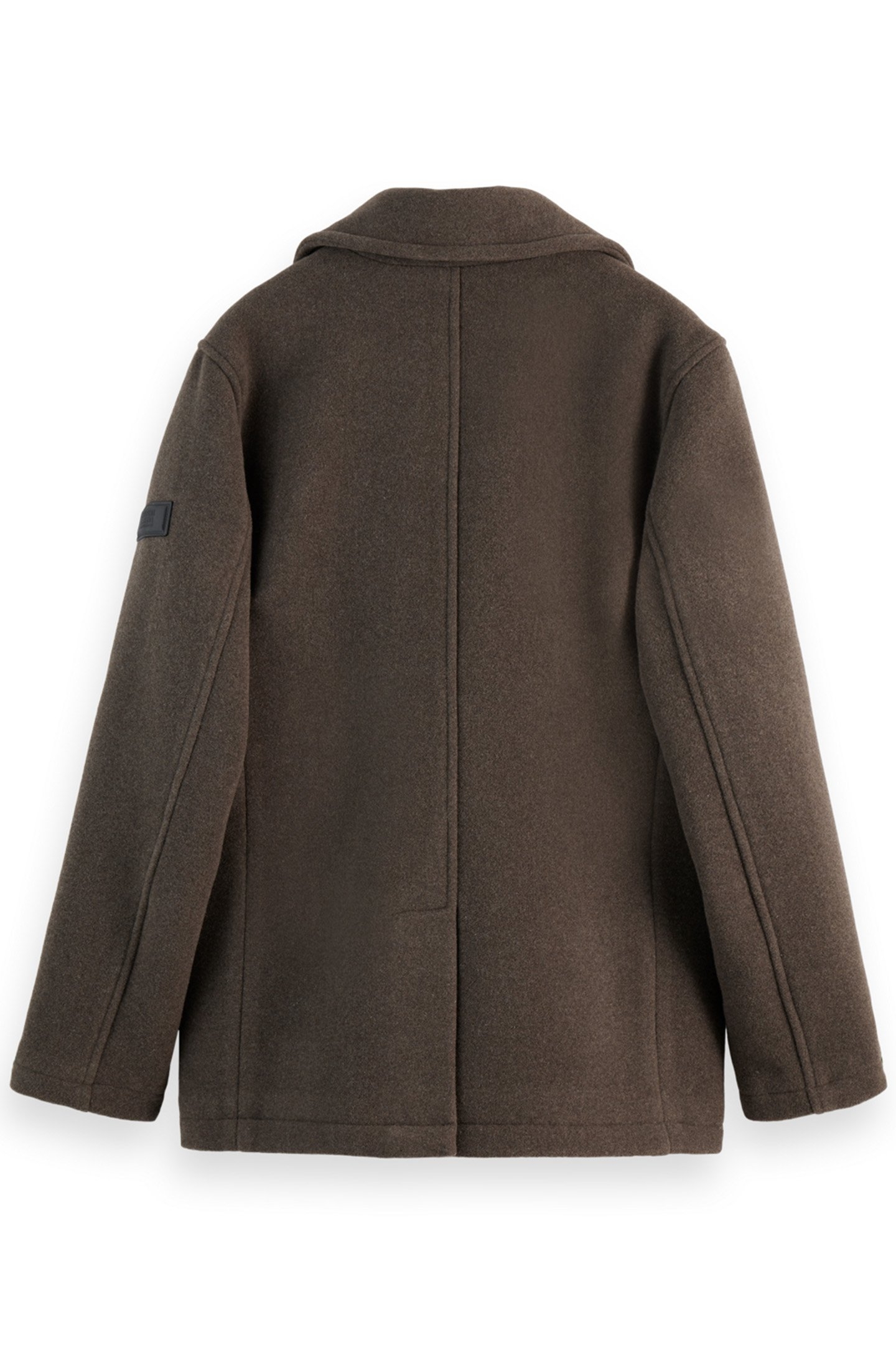 WOOL BLEND PEACOAT COFFEE 5