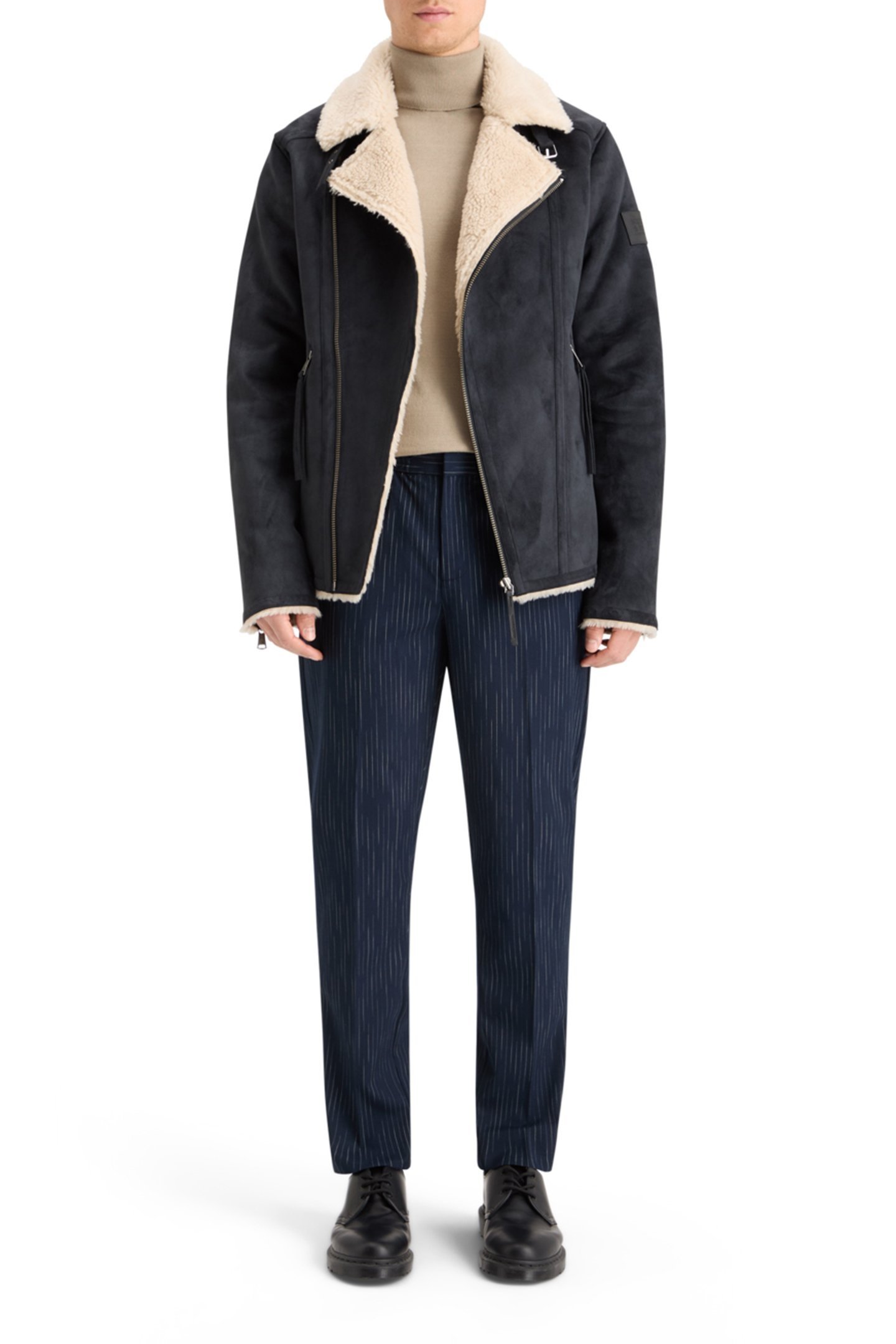 FAUX SHEERLING JACKET BLACK 6