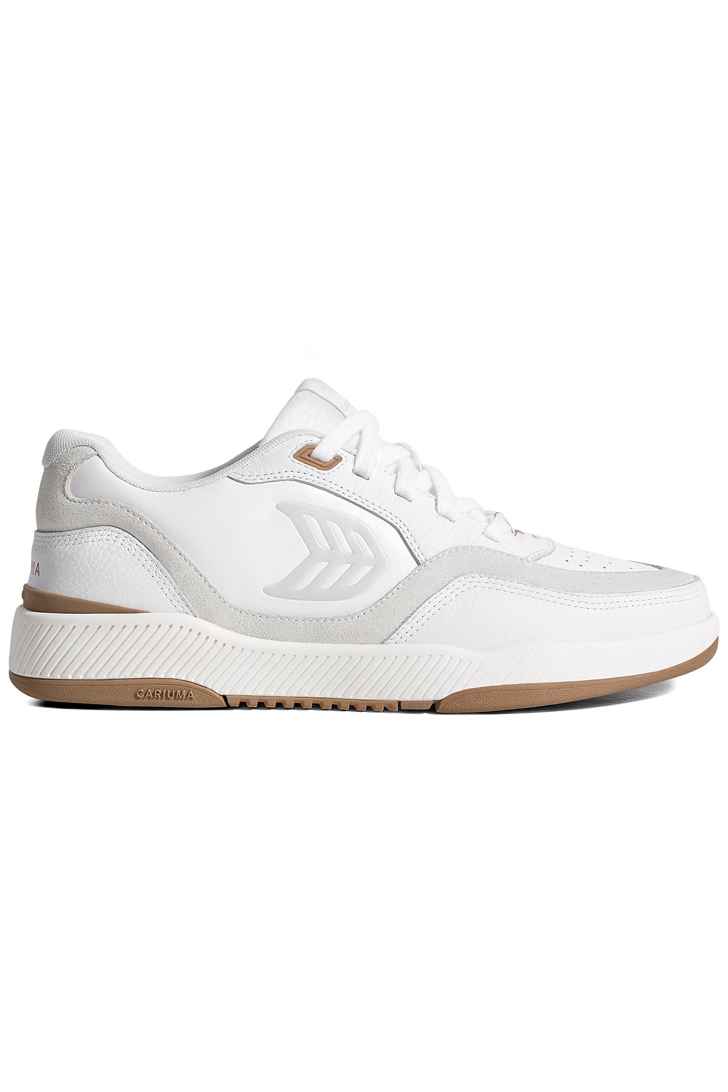 UBA WHITE LEATHER SMOKE WHITE SUEDE ICE LOGO SNEAKER 1