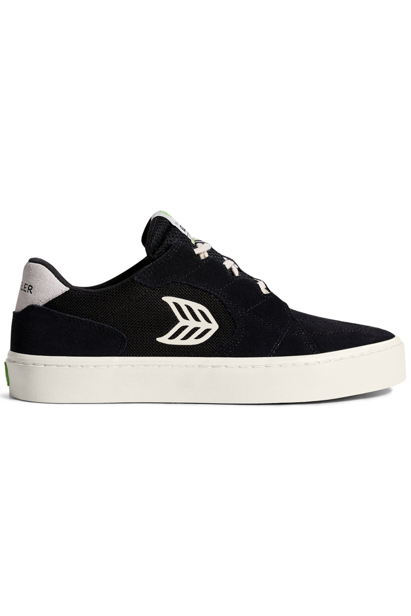 T20 PRO BLACK SUEDE AND MESH IVORY LOGO SNEAKER 1