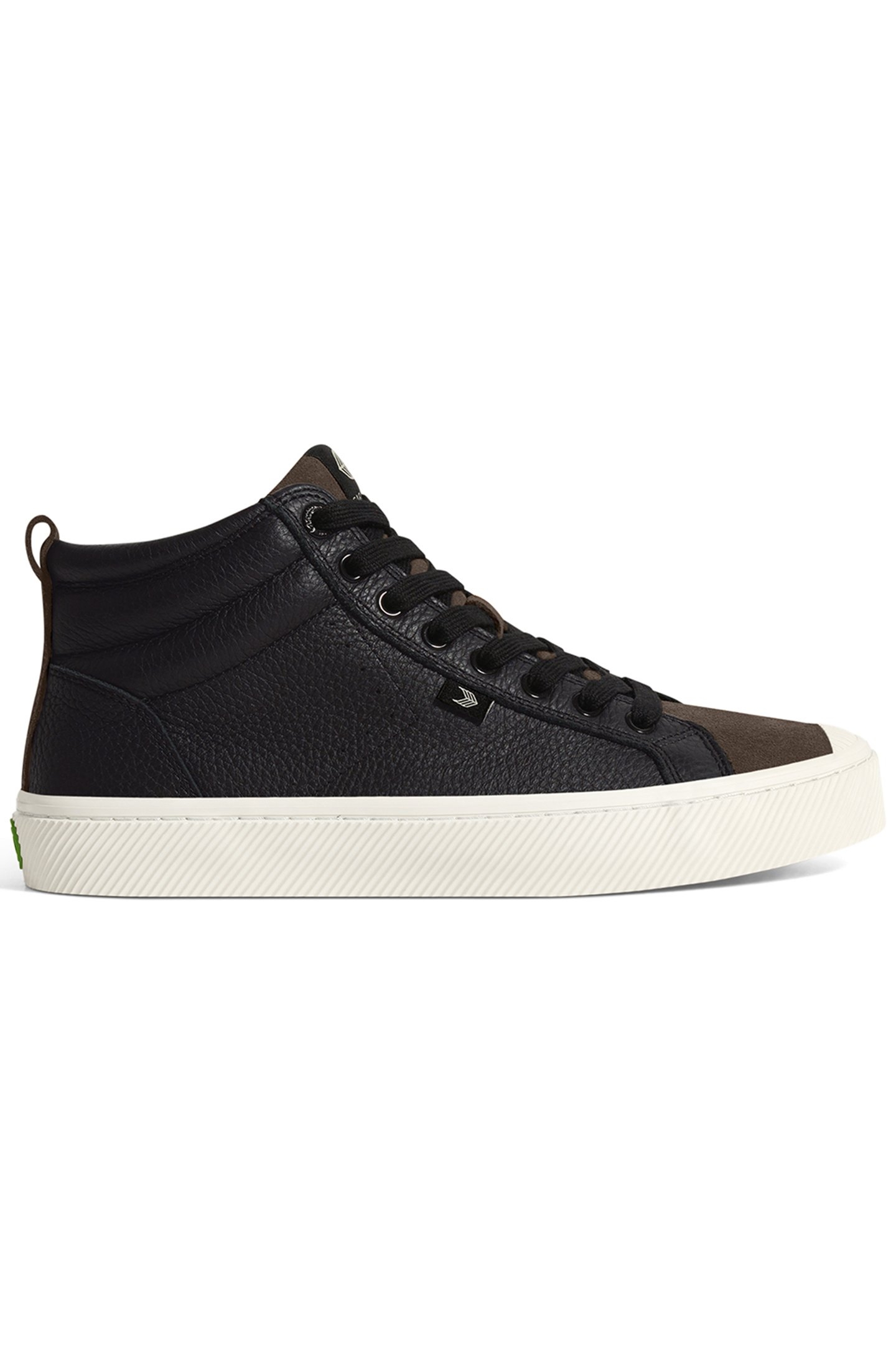 OCA HIGH BLACK PREMIUM LEATHER DARK KHAKI SUEDE SNEAKER 1