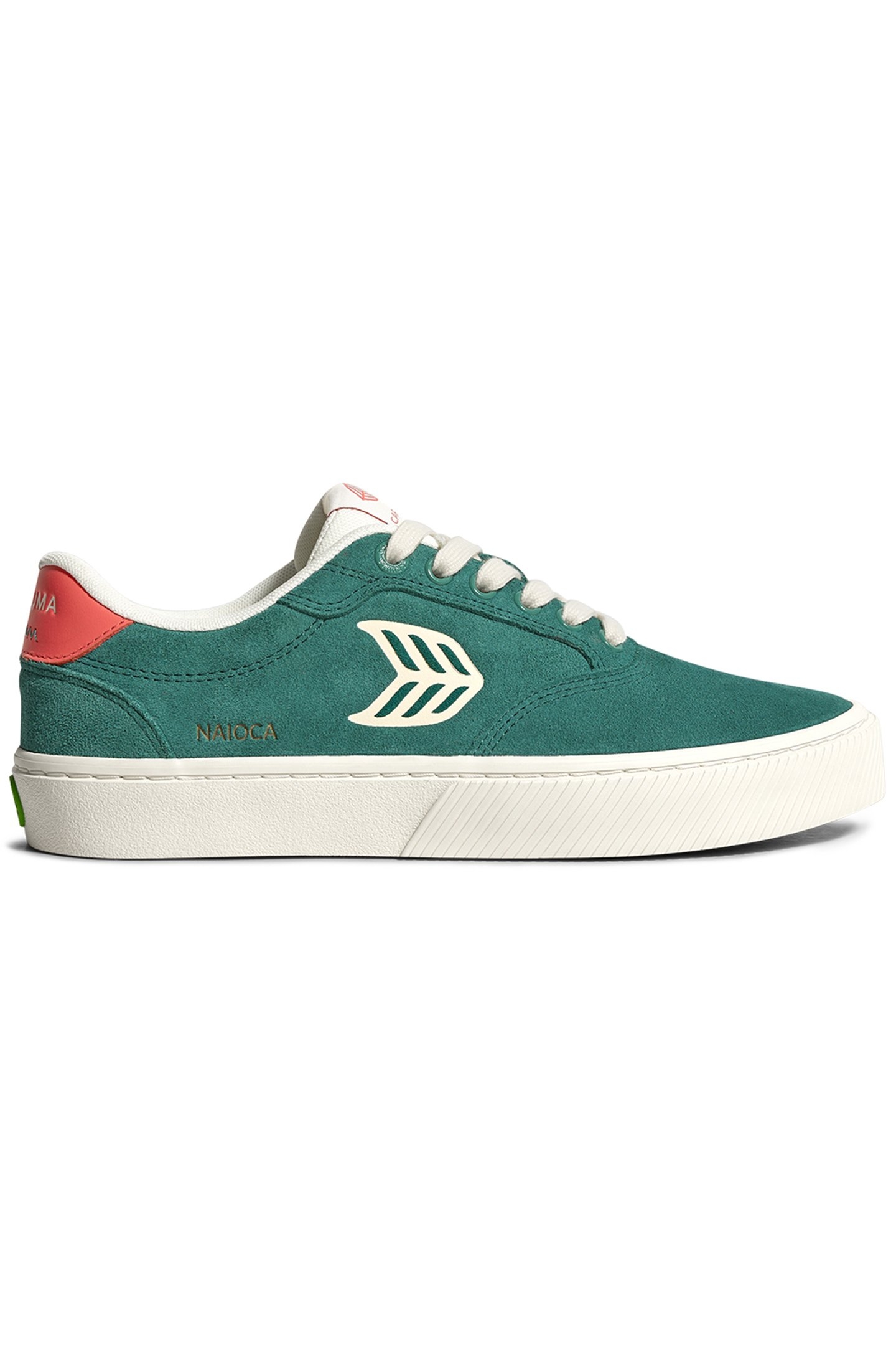 NAIOCA TEAL SUEDE IVORY LOGO WATERMELON SNEAKER 1