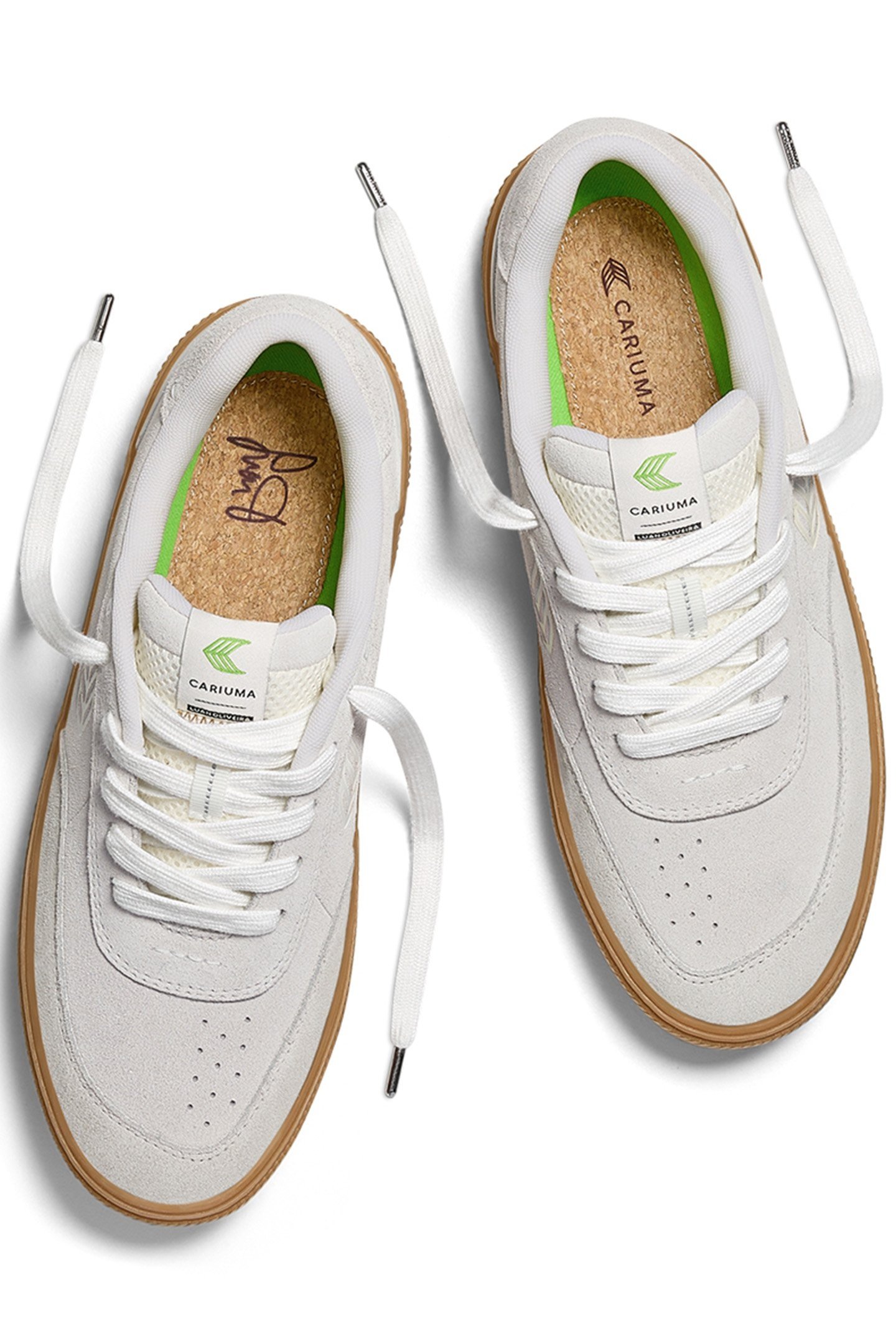 LUAN PRO GUM SMOKE WHITE SUEDE OFF-WHITE LOGO SNEAKER 3