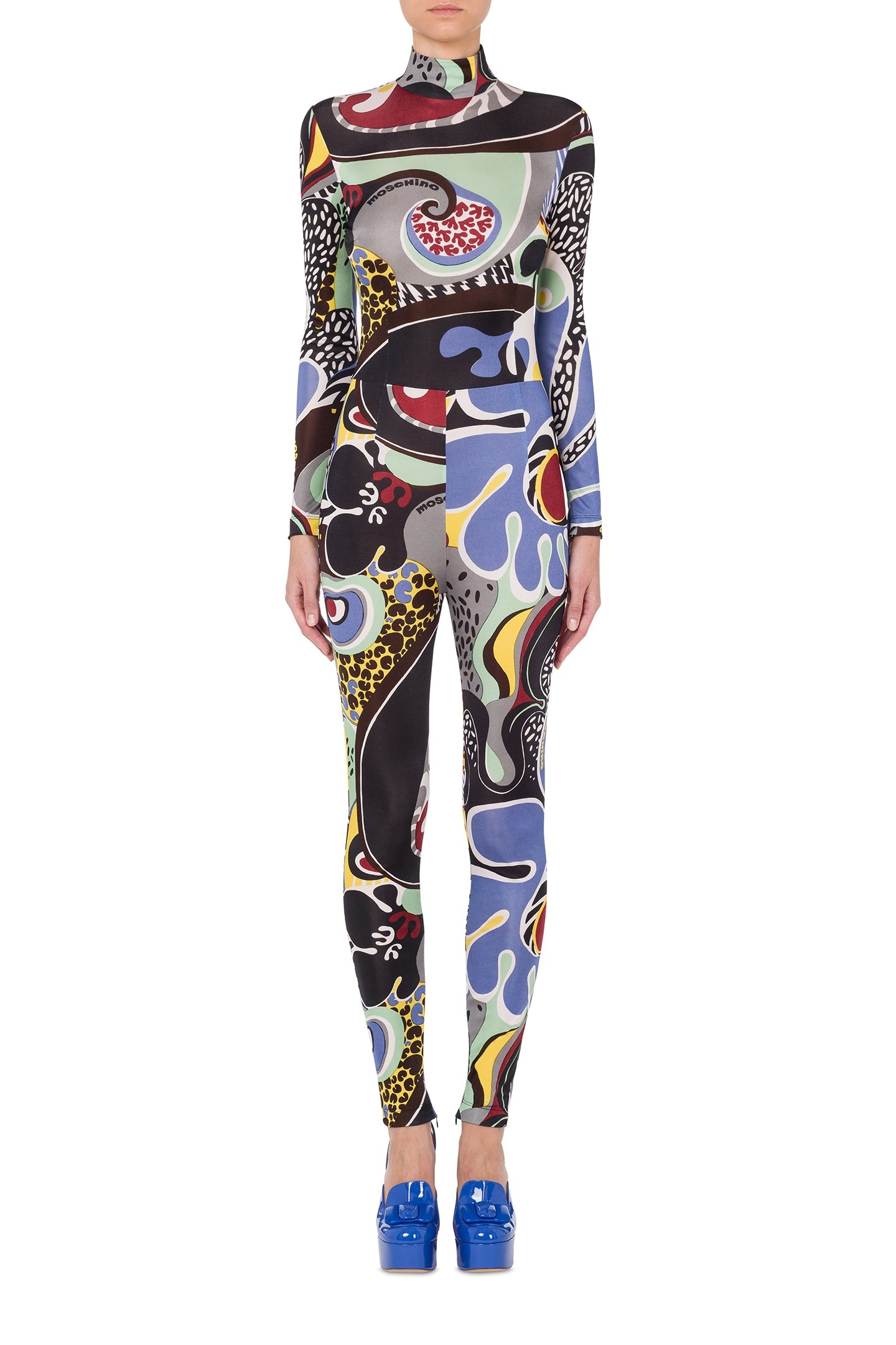 PSYCHEDELIC PRINT VANISÉ JERSEY JUMPSUIT BLACK 1