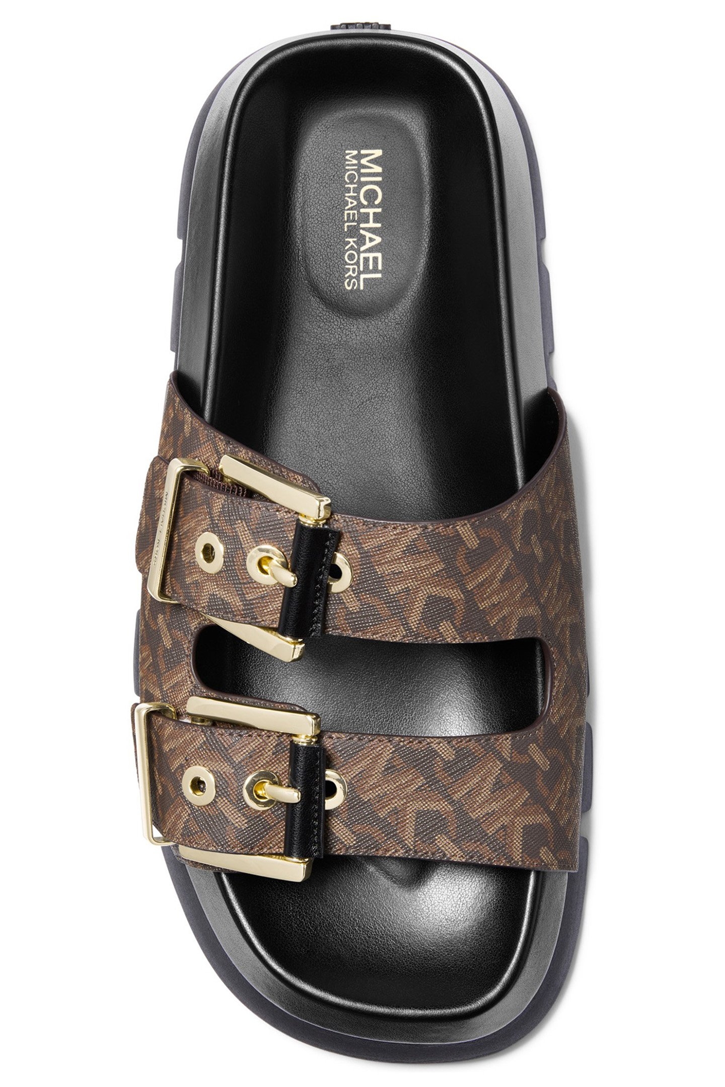 COLBY FLAT SANDAL IN BROWN AND BLACK 2