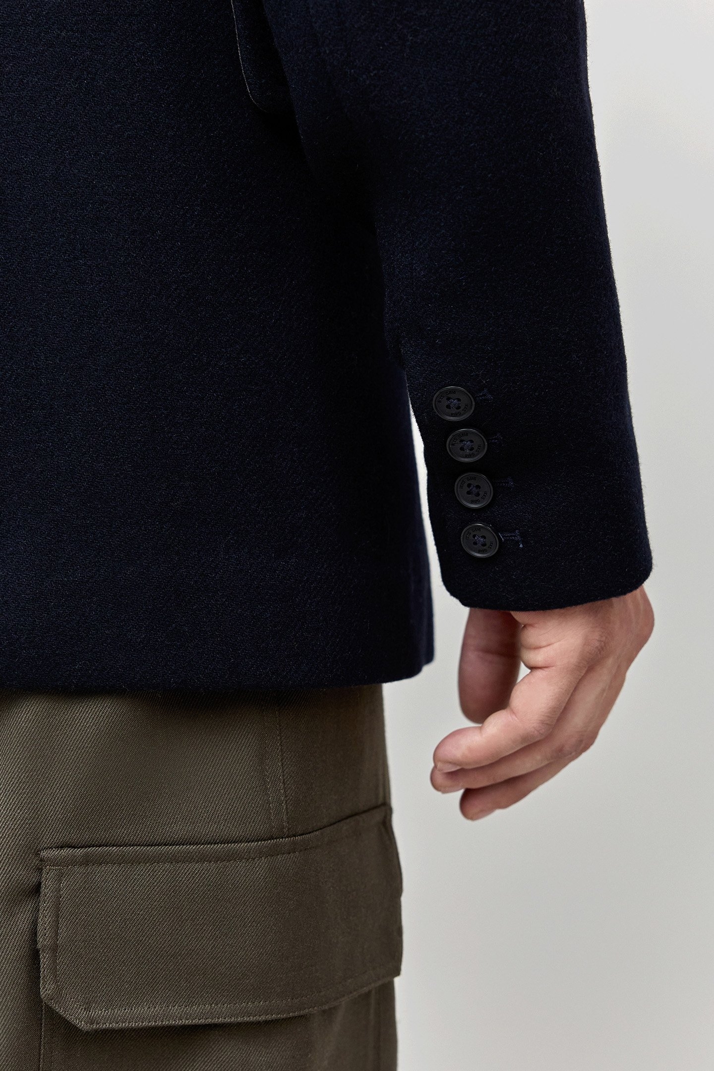 NAVY BLUE WOOLLY PEA COAT 6