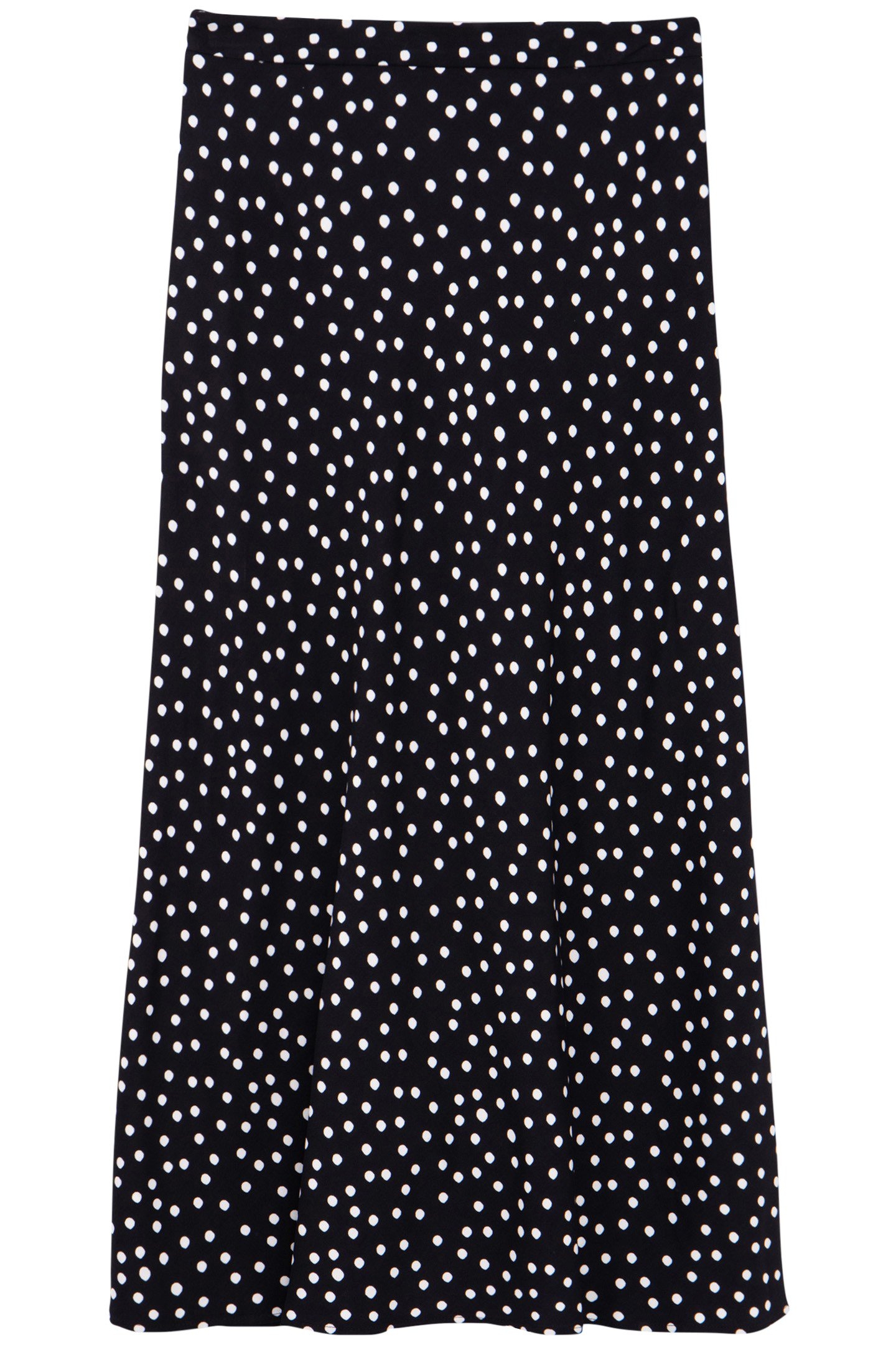 BLACK MIDI SKIRT LENZING™ ECOVERO™ WOMEN'S POLKA DOT PRINT 4