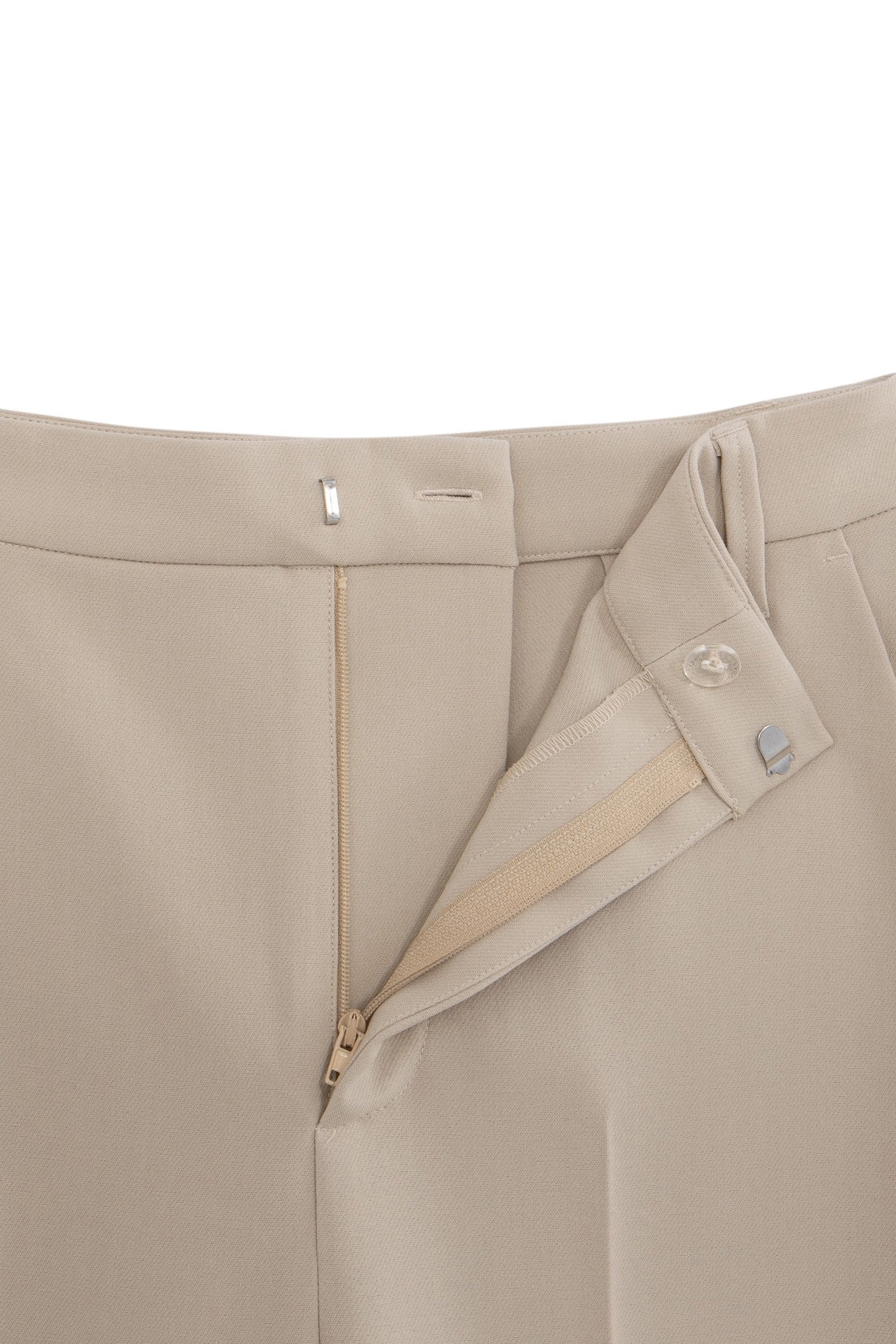 BEIGE RECYCLED POLYESTER SUIT PANTS 5