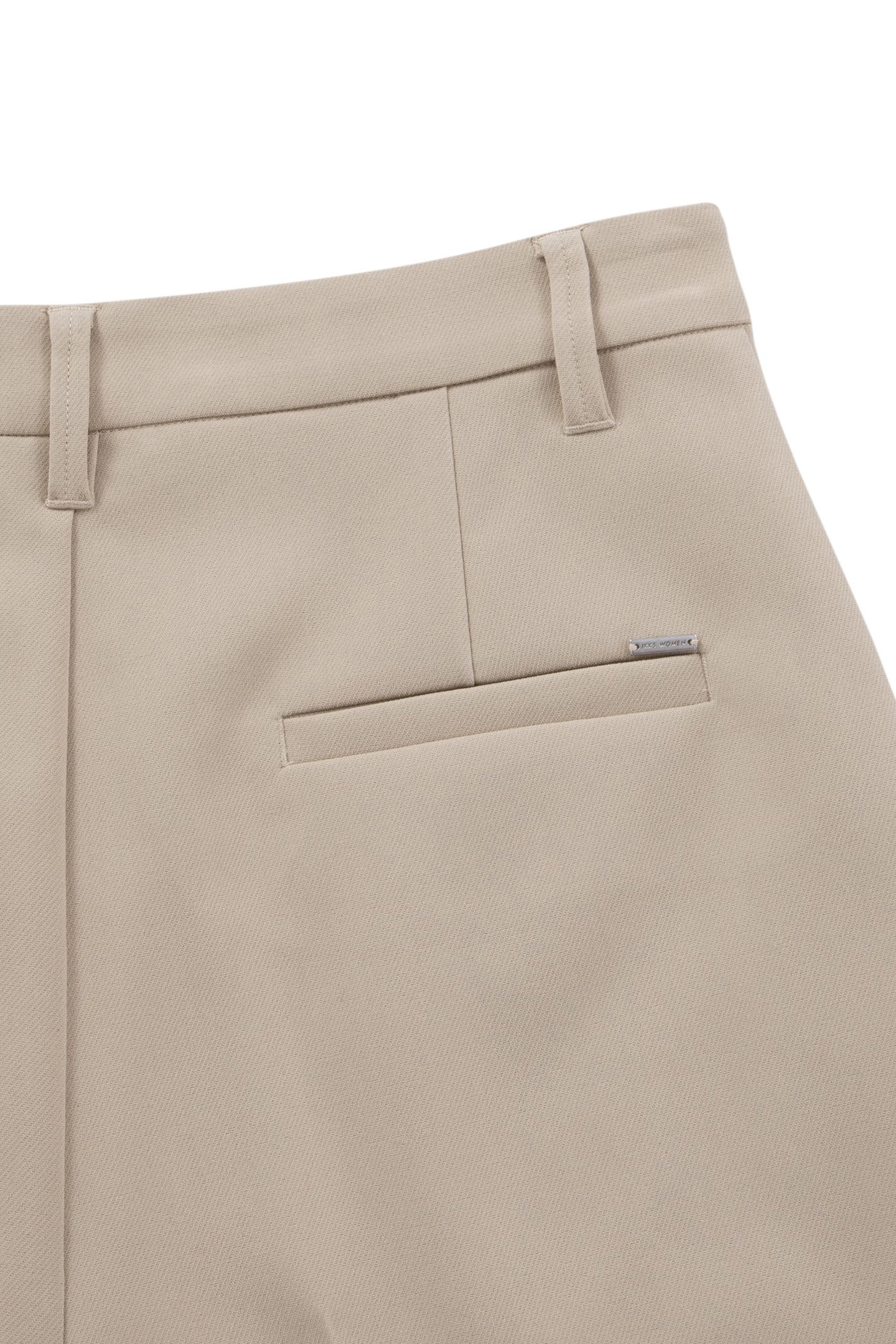 BEIGE RECYCLED POLYESTER SUIT PANTS 6