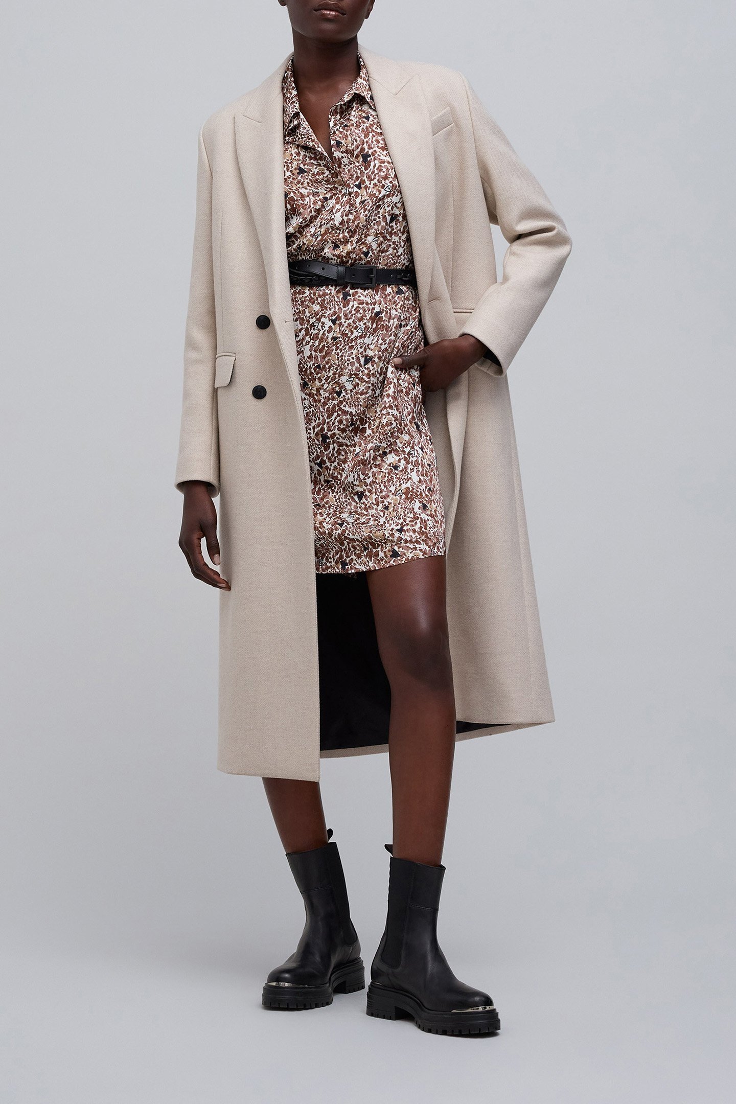 ECRU LENZING™ ECOVERO™ ANIMAL HEARTS DRESS 4