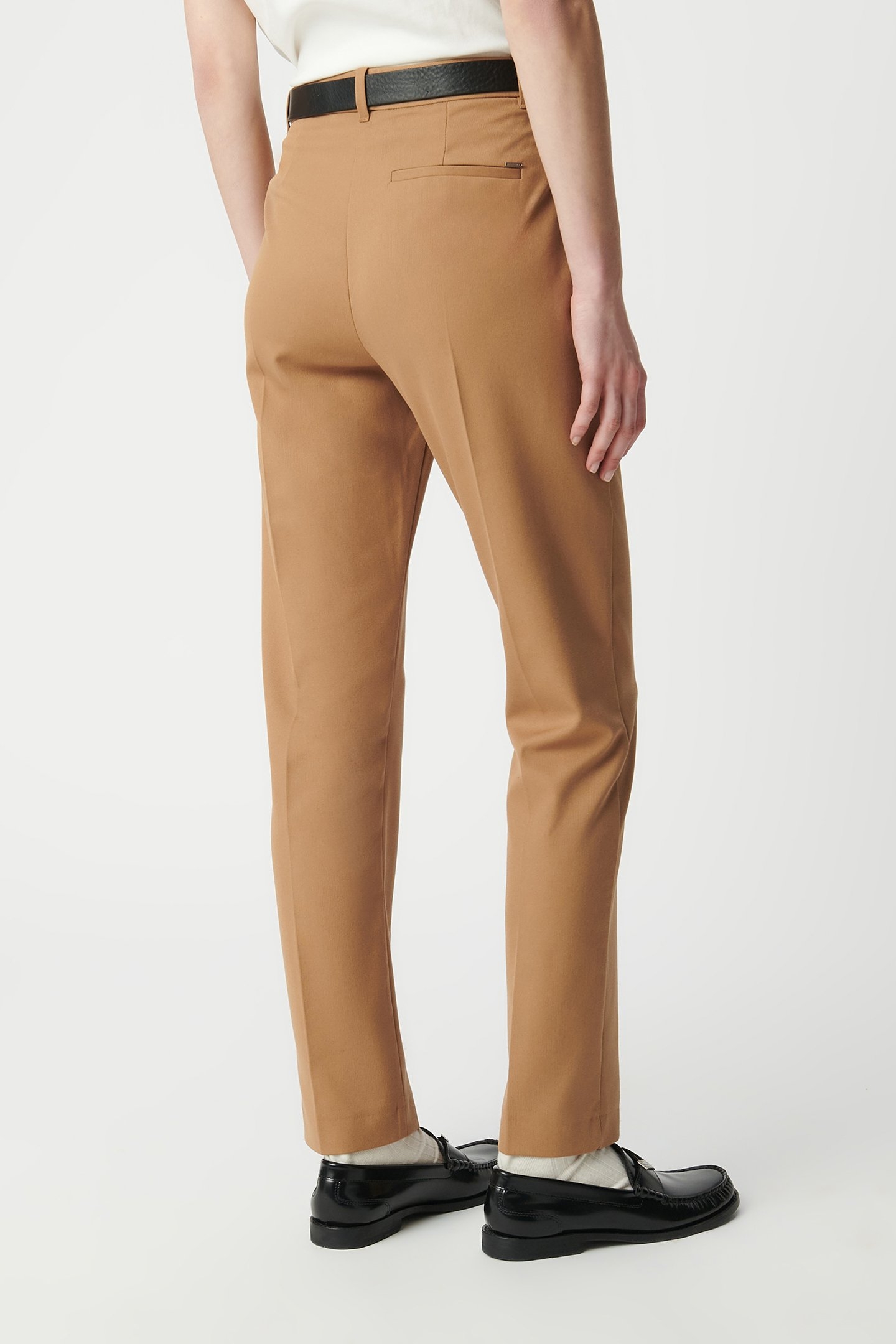 METALLIC-COATED CAMEL STRAIGHT-LEG PANTS 2