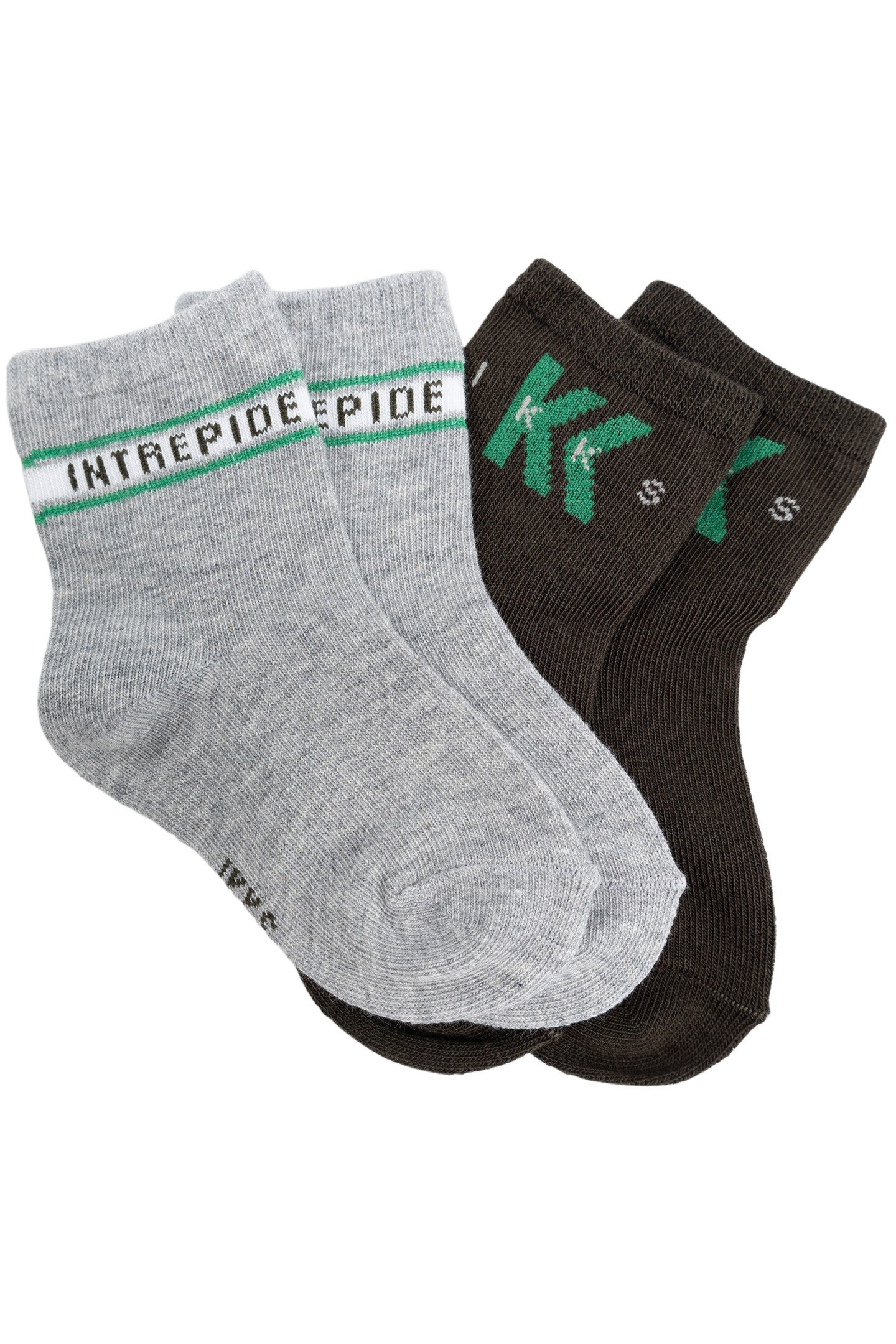 BABY BOY KHAKI AND GREY SOCKS 3