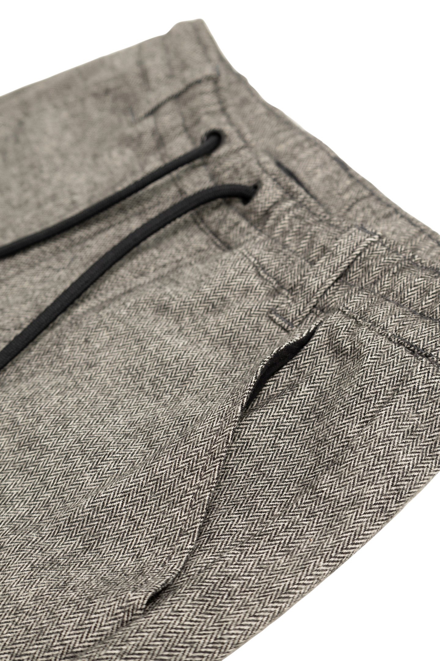 BOY'S GREY HERRINGBONE KNIT PANTS 5