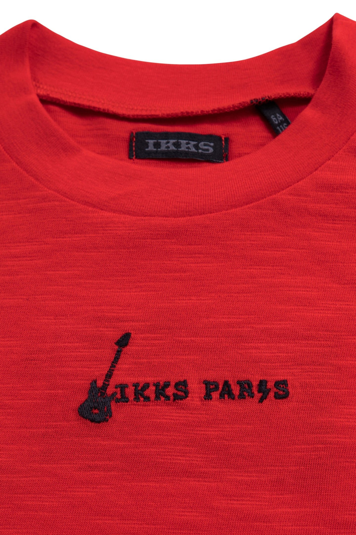 BOY'S RED ORGANIC COTTON T-SHIRT WITH EMBROIDERY AND FACE 3