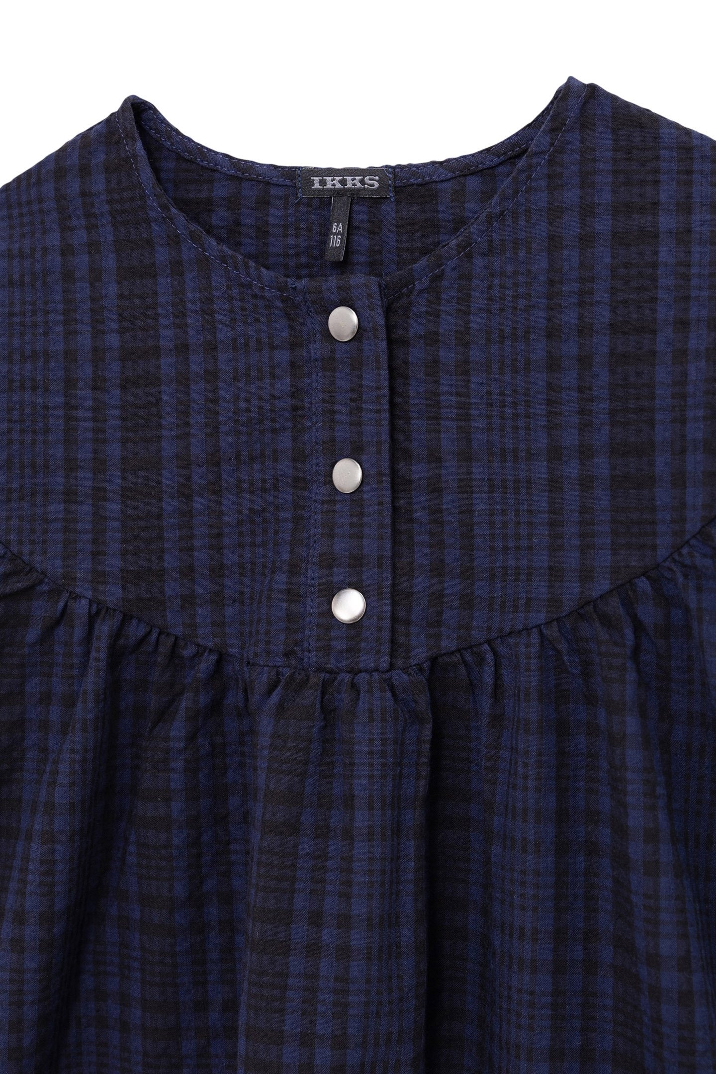 GIRL'S 2-IN-1 NAVY PLAID DRESS AND BIKER VEST 5