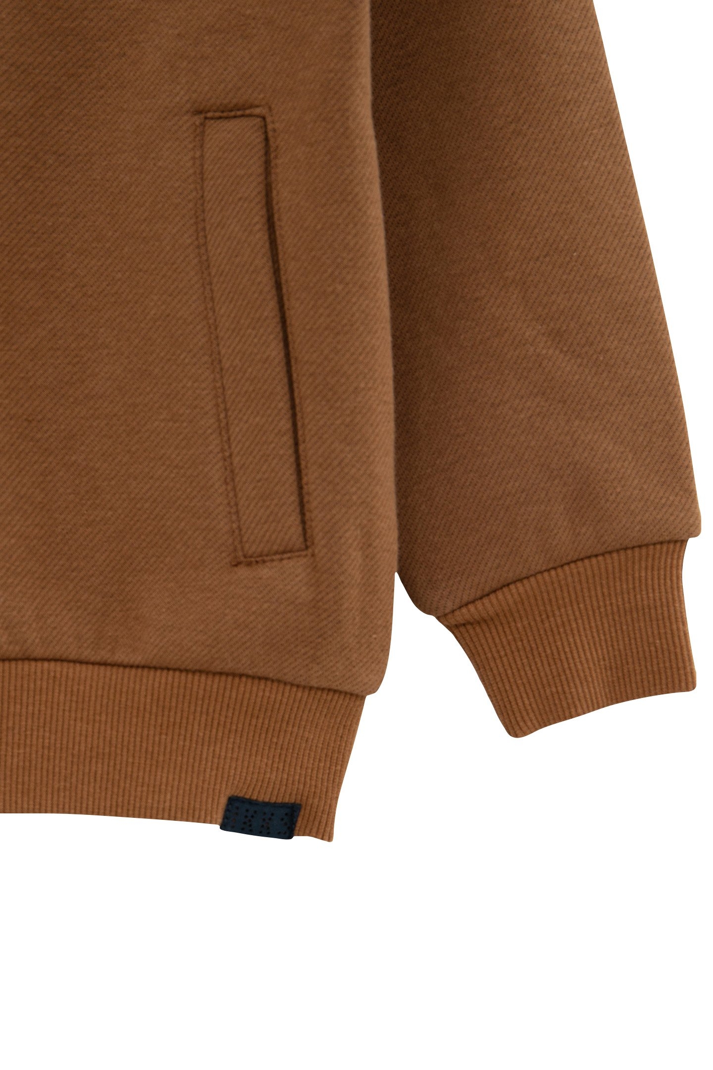 CAMEL CARDIGAN WITH GUM MESSAGE AND BOY'S BACK PICOTS 3