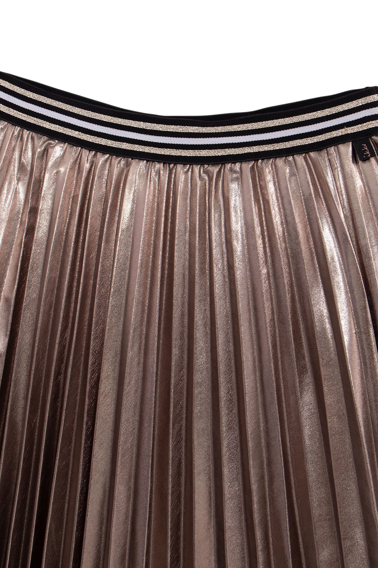 GIRL'S ASYMMETRICAL PLEATED GOLD MIDI SKIRT 3