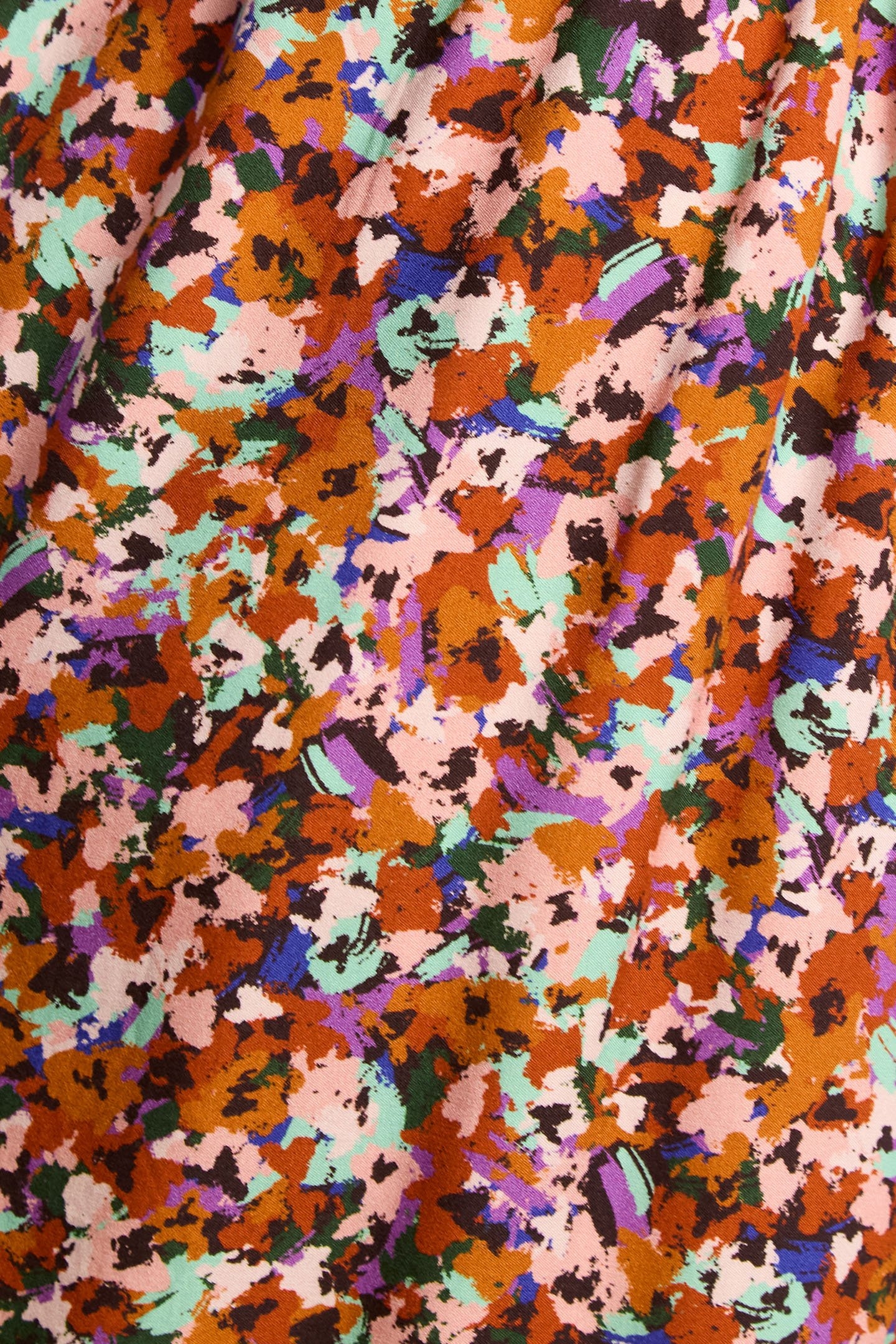 CAMEL DRESS WITH MULTICOLOUR TACHIST PRINT 8