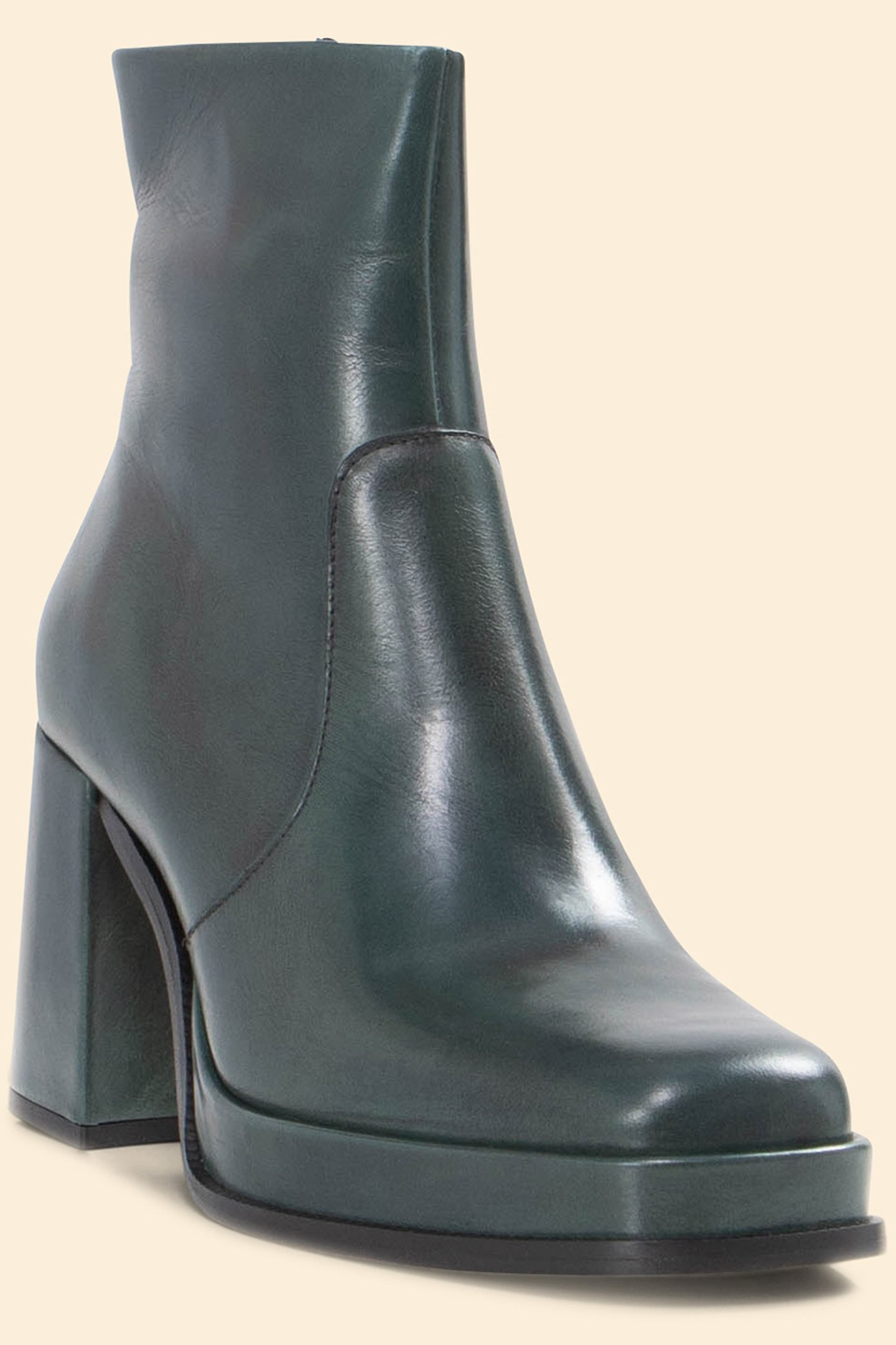 NIGHT GREEN LEATHER BOOTS 3