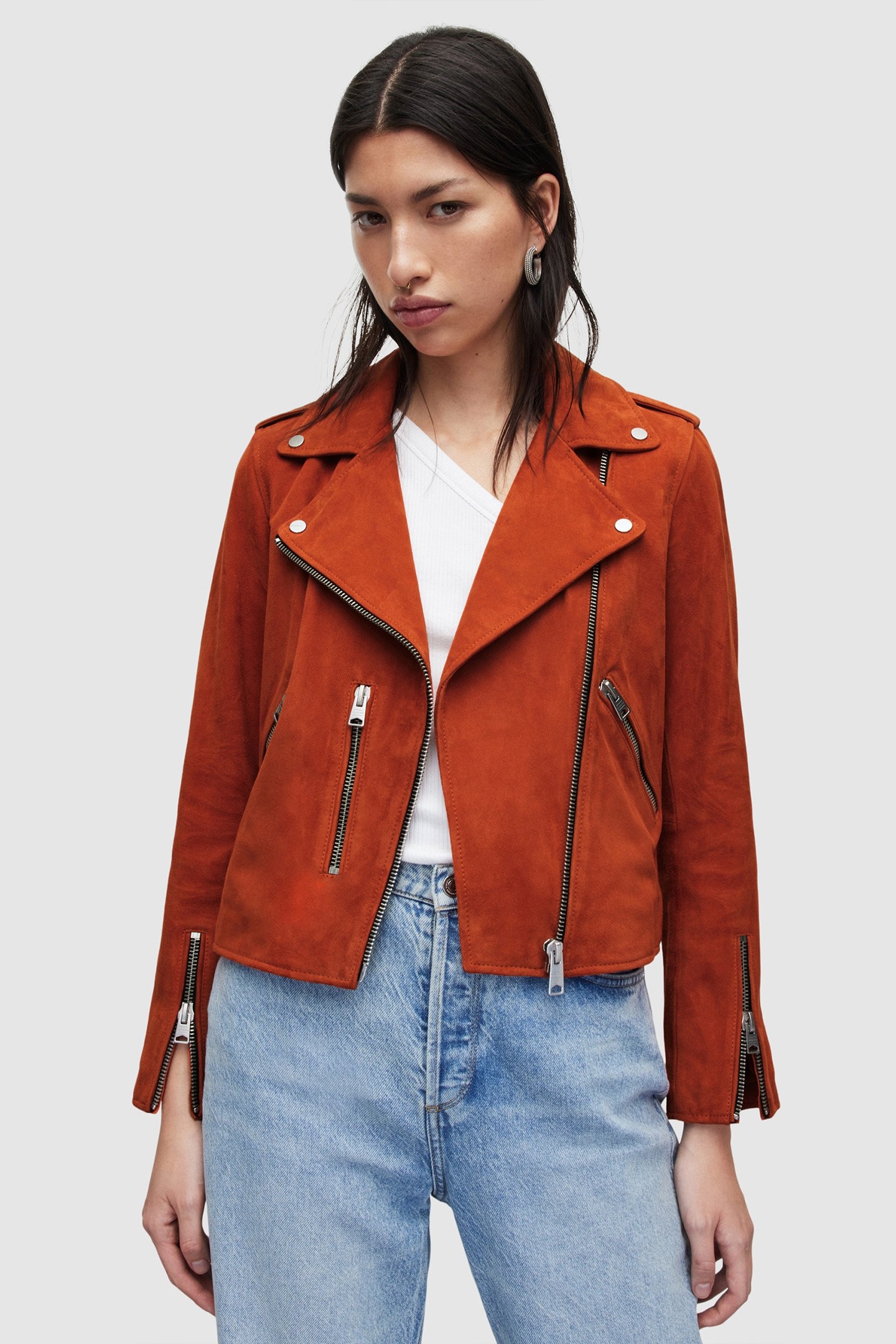 FERN SUEDE BIKER MANDARIN ORANGE 8
