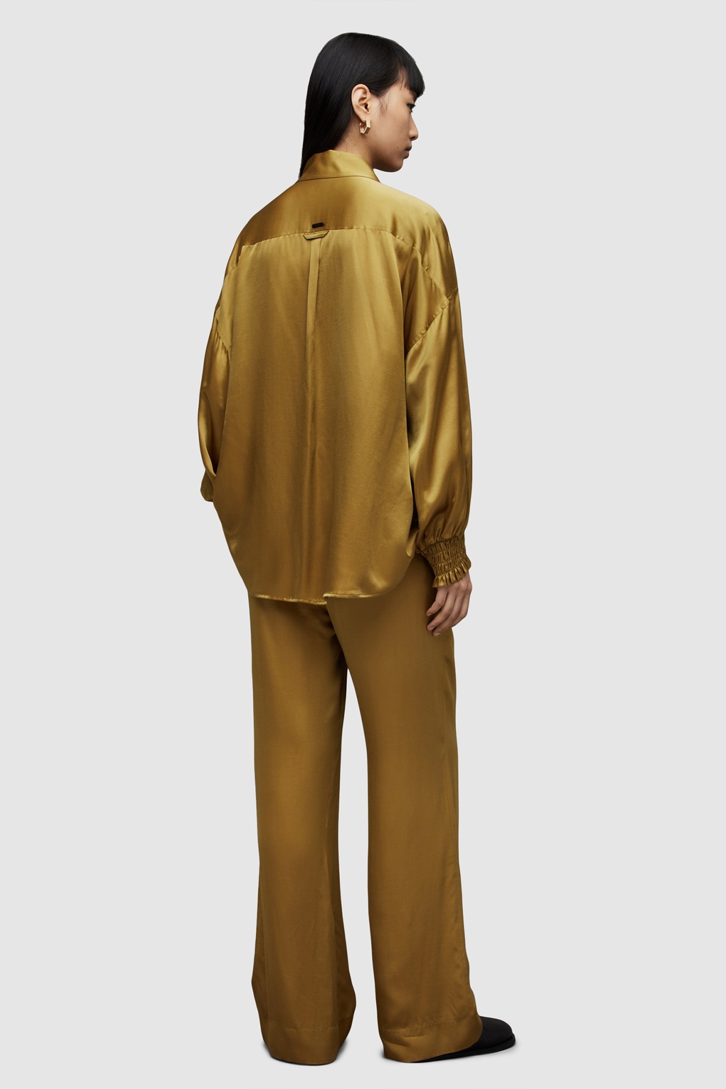 CHARLI TROUSERS ECRU OLIVE GREEN 4