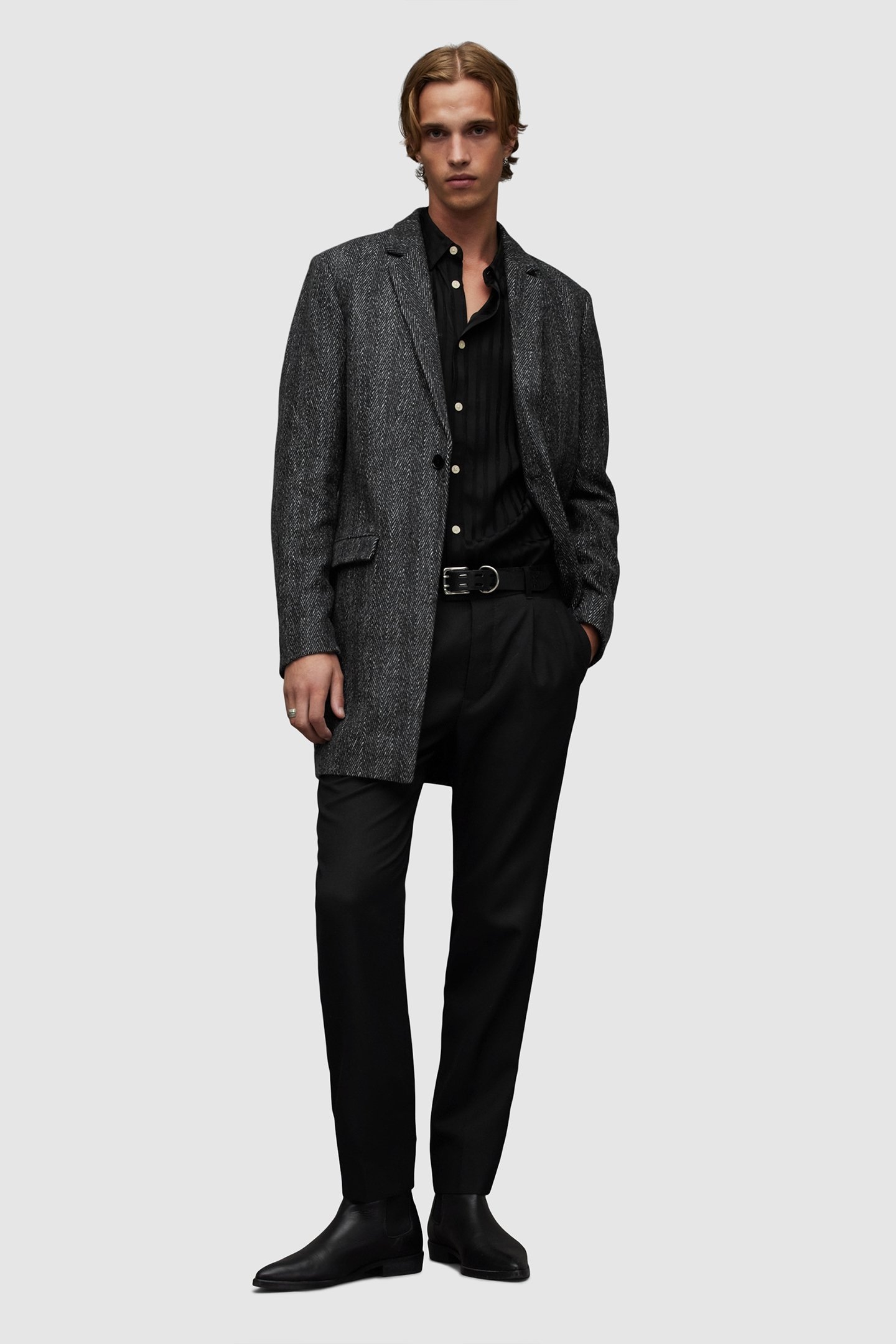 MANOR HERRINGBONE CO BLACK 3