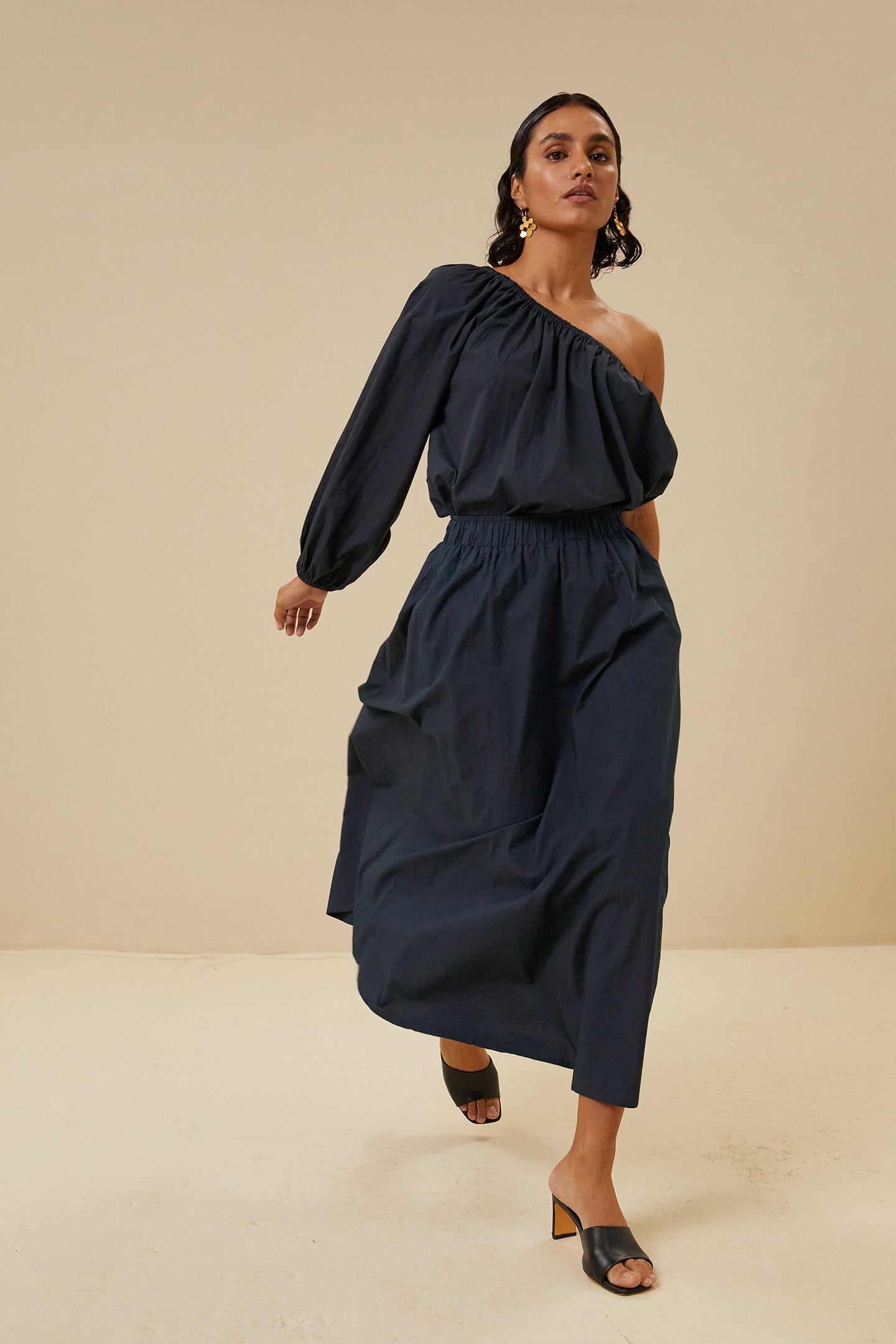 STELLA POPLIN BLOUSE MIDNIGHT 6