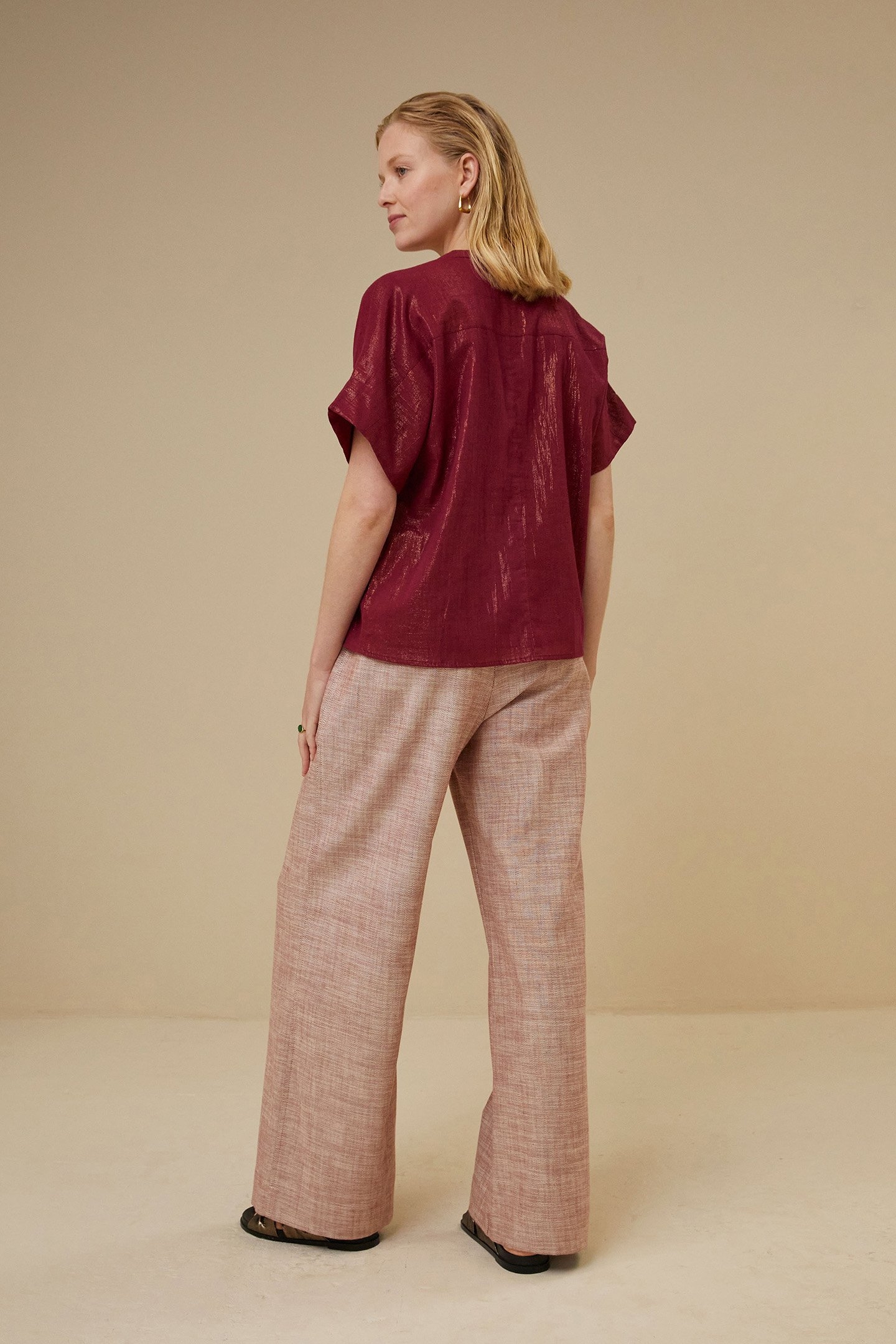 BO METALLIC BLOUSE GRENACHE 2