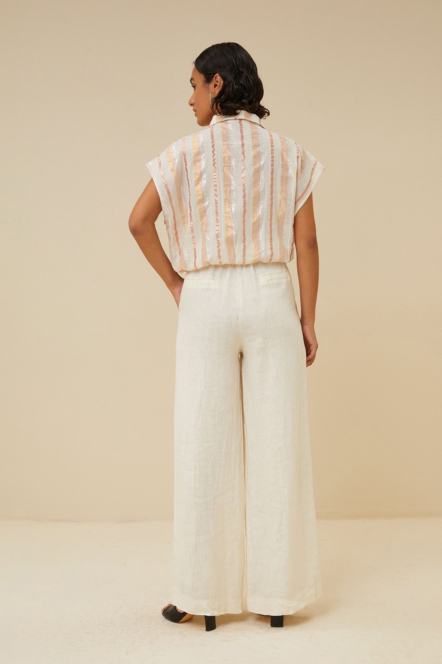 BIEKE GLOSS STRIPE BLOUSE PASTEL GLOSS STRIPE 3