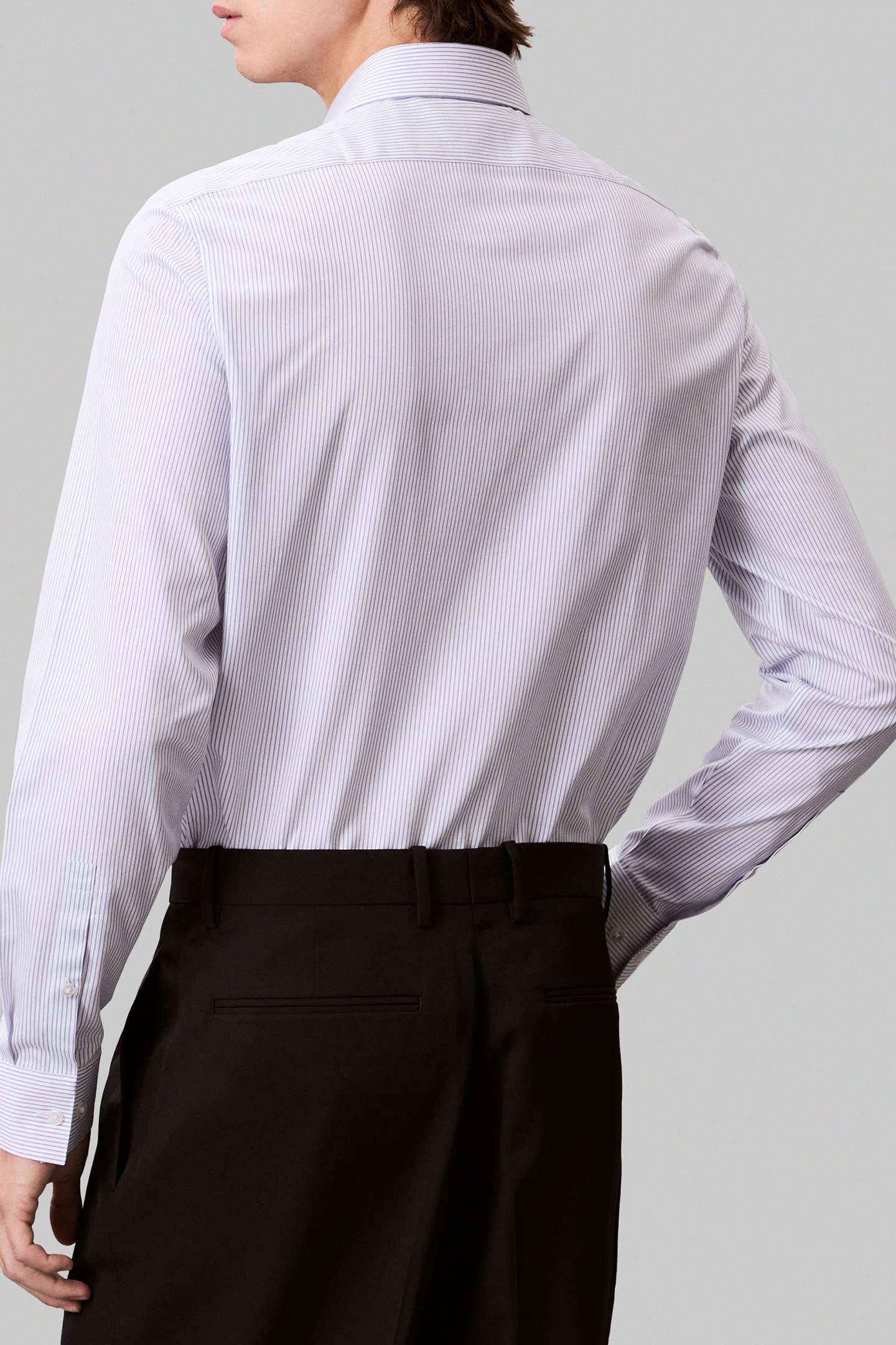 REG SFT COMF STR STP SHIRT DUSTY BLUE 2