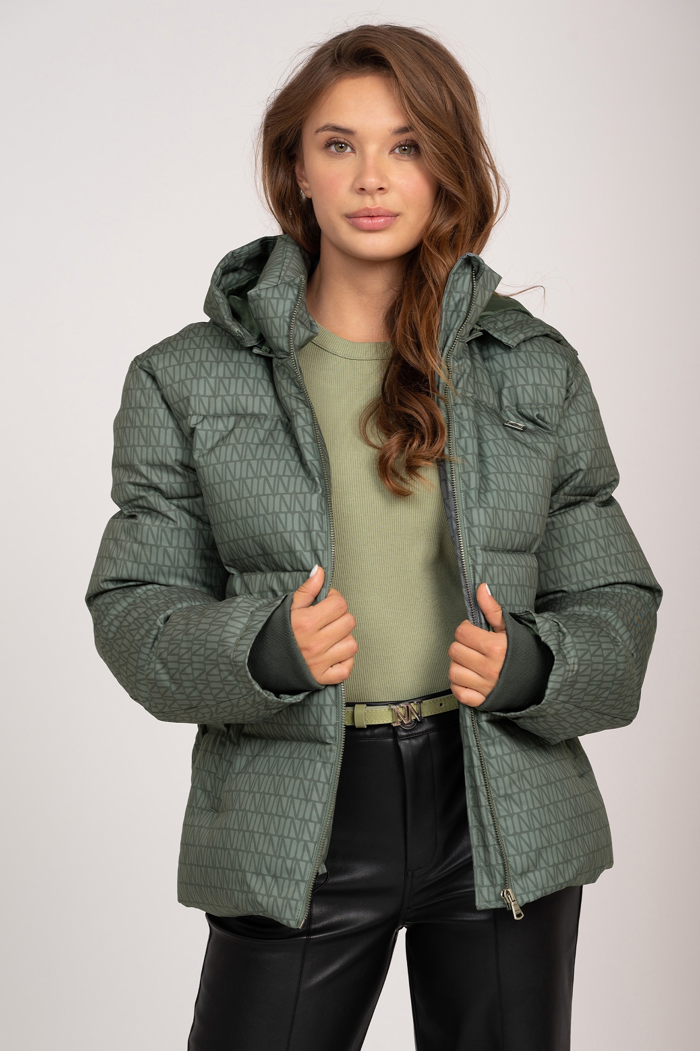 HARPER PUFFER JACKET CROCODILE GREEN 1