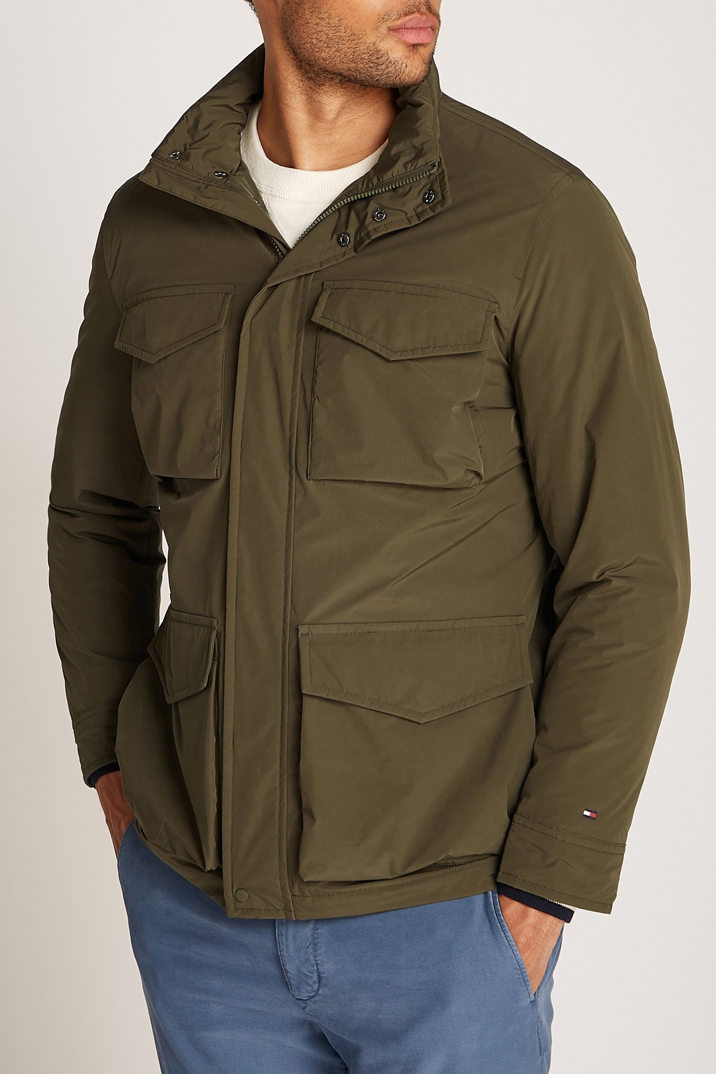 LW PACKABLE FIELD JACKET SLIM FIT ARMY GREEN 1