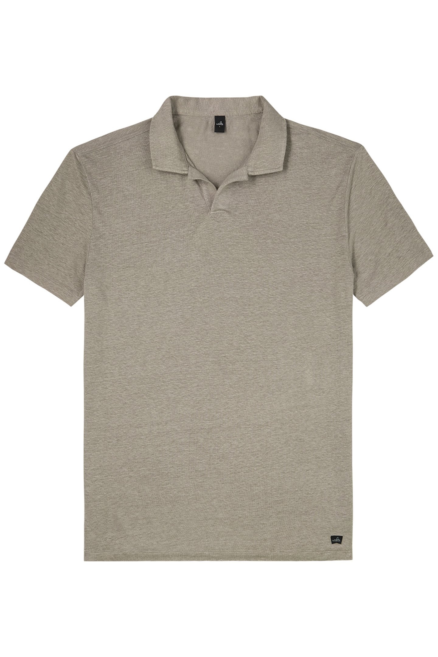 NELSON | LINEN POLO SHIRT SLATE BEIGE 1