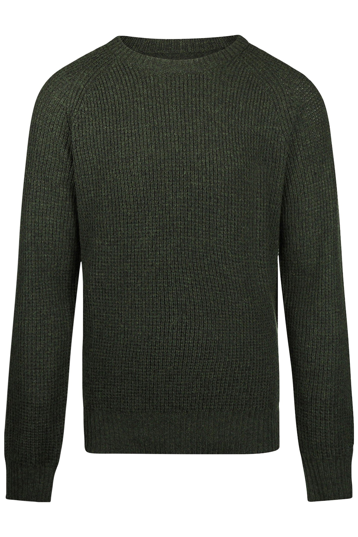 FANCY KNIT C-NECK SWEATER PINE GREEN 1