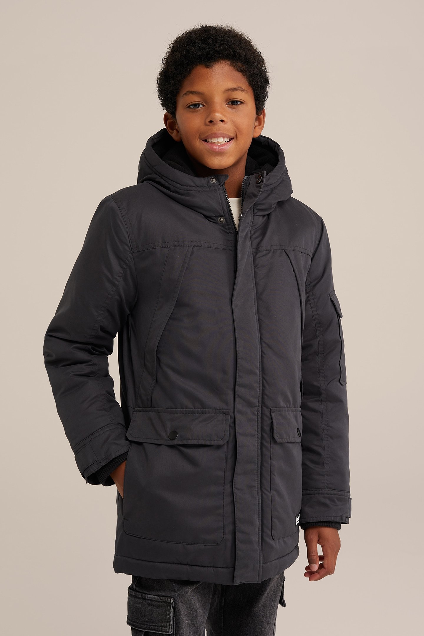 JACKET LONG LENGTH DARK GREY 1