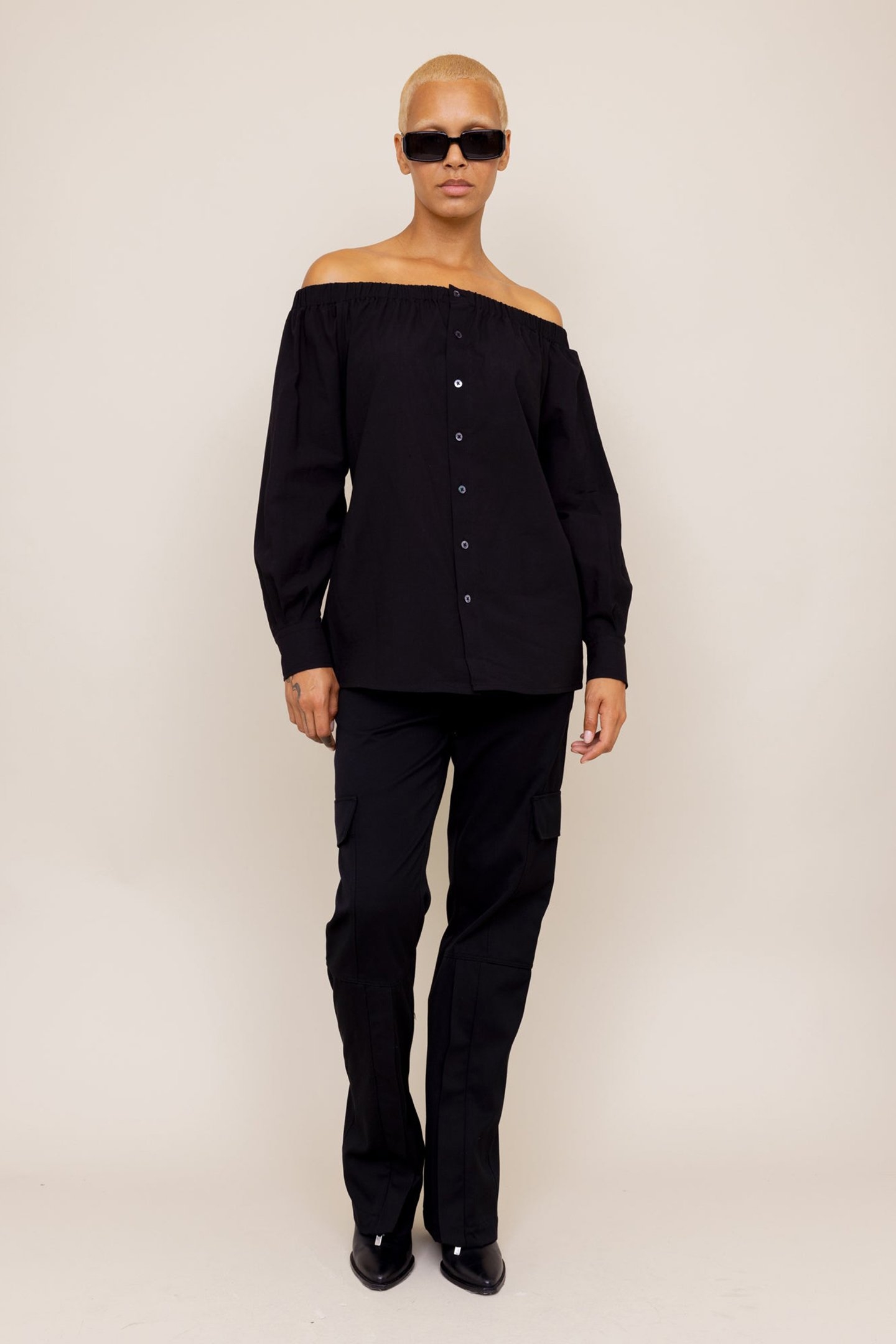 OFF SHOULDER BLOUSE BLACK 2