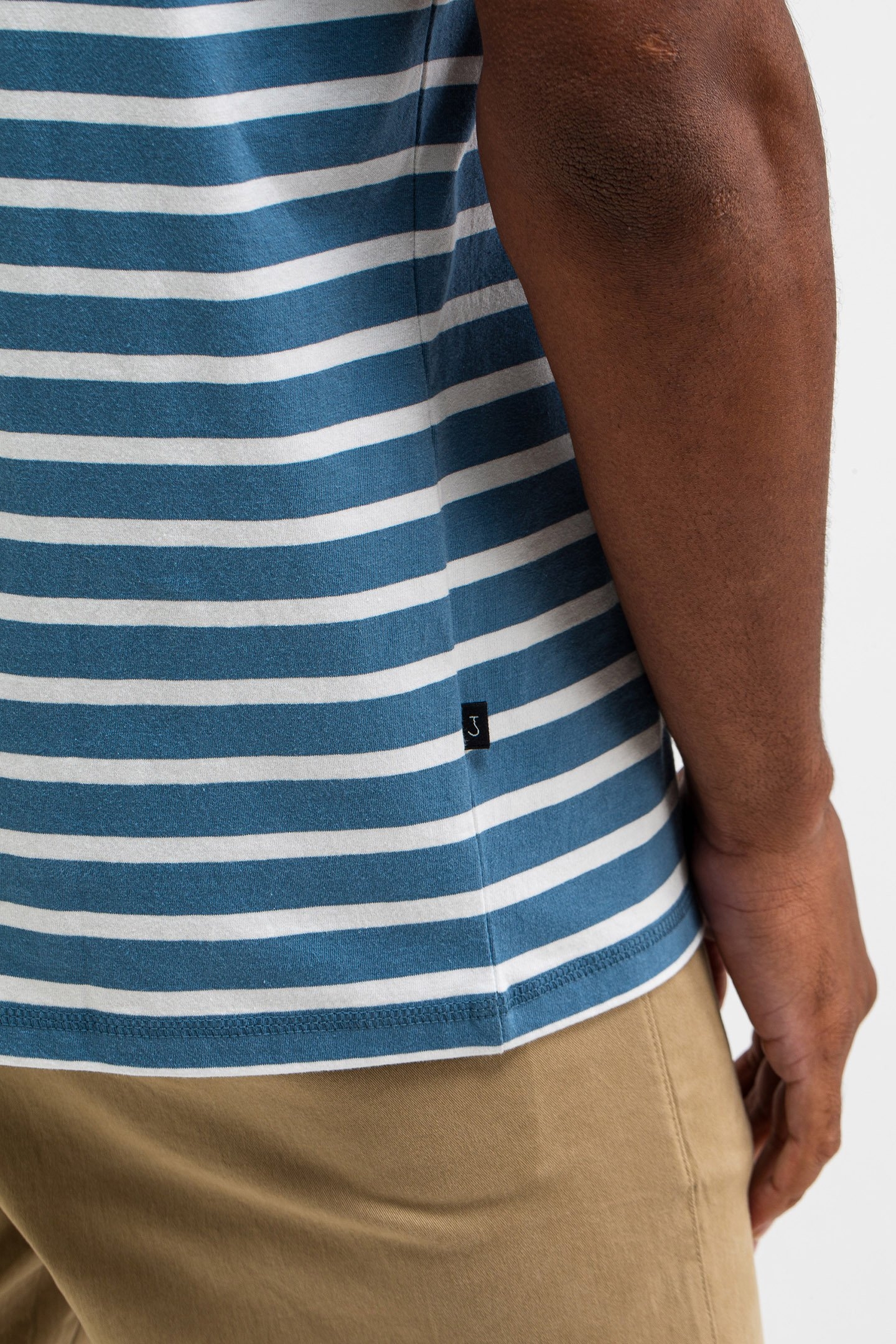 CLASSIC STRIPE TEE LAGOON BLUE 6