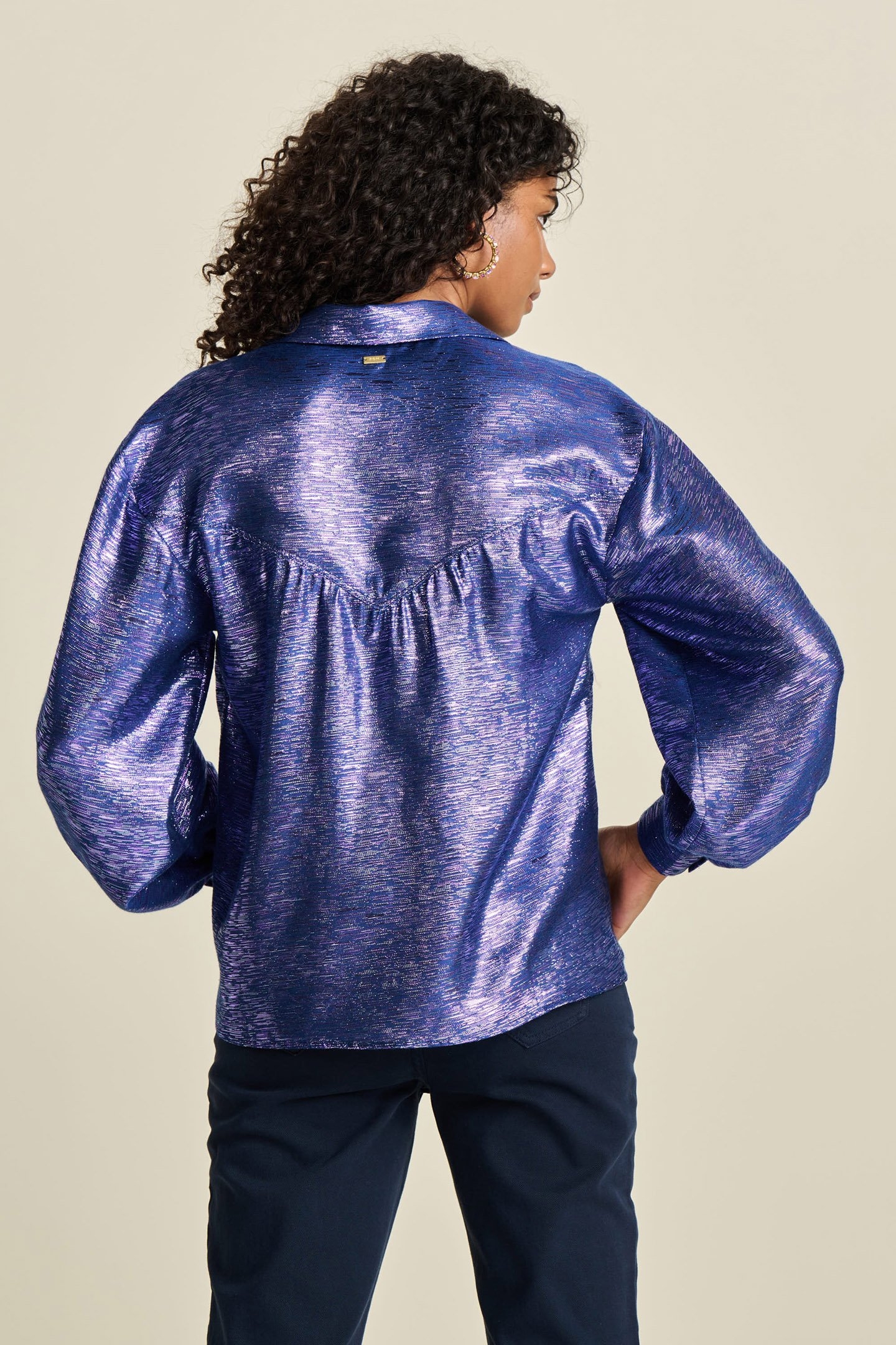 BLOUSE - VIOLET FESTIVE BLUE 2