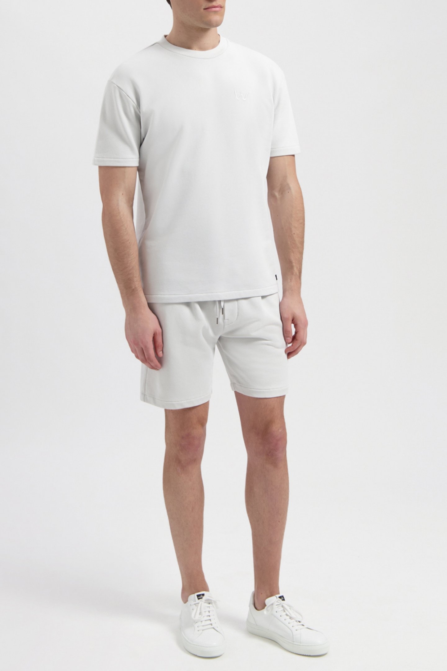 HAYDEN | JERSEY PLEATED SWEATSHORTS LIGHT GREY 3