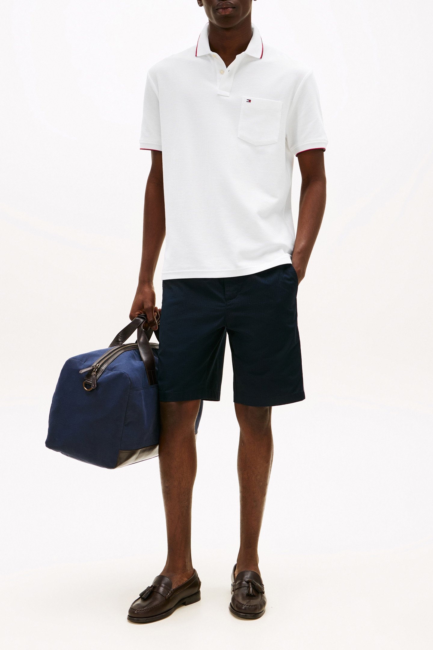 POCKET CLASSIC FIT POLO SHIRT, WHITE 2