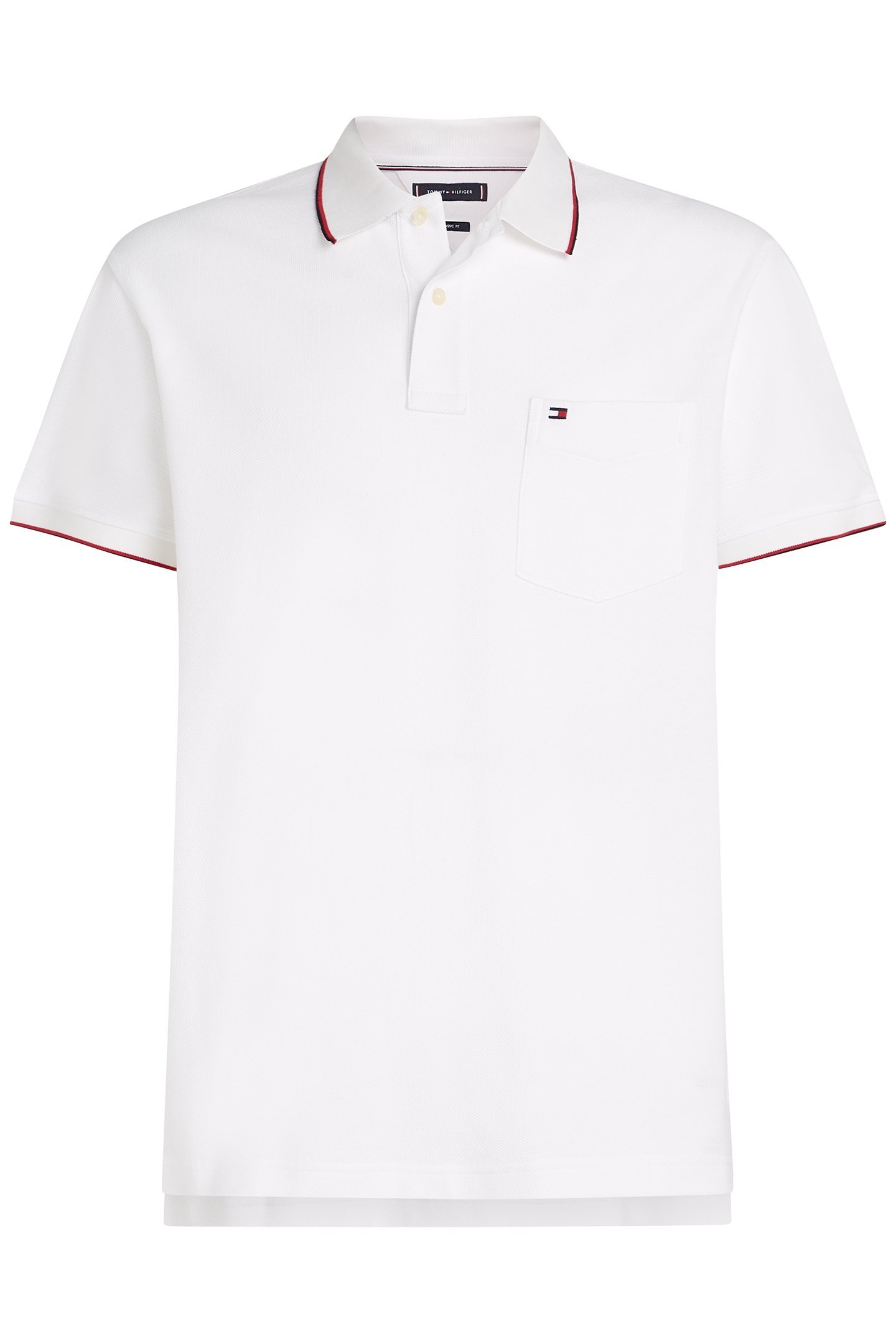 POCKET CLASSIC FIT POLO SHIRT, WHITE 4