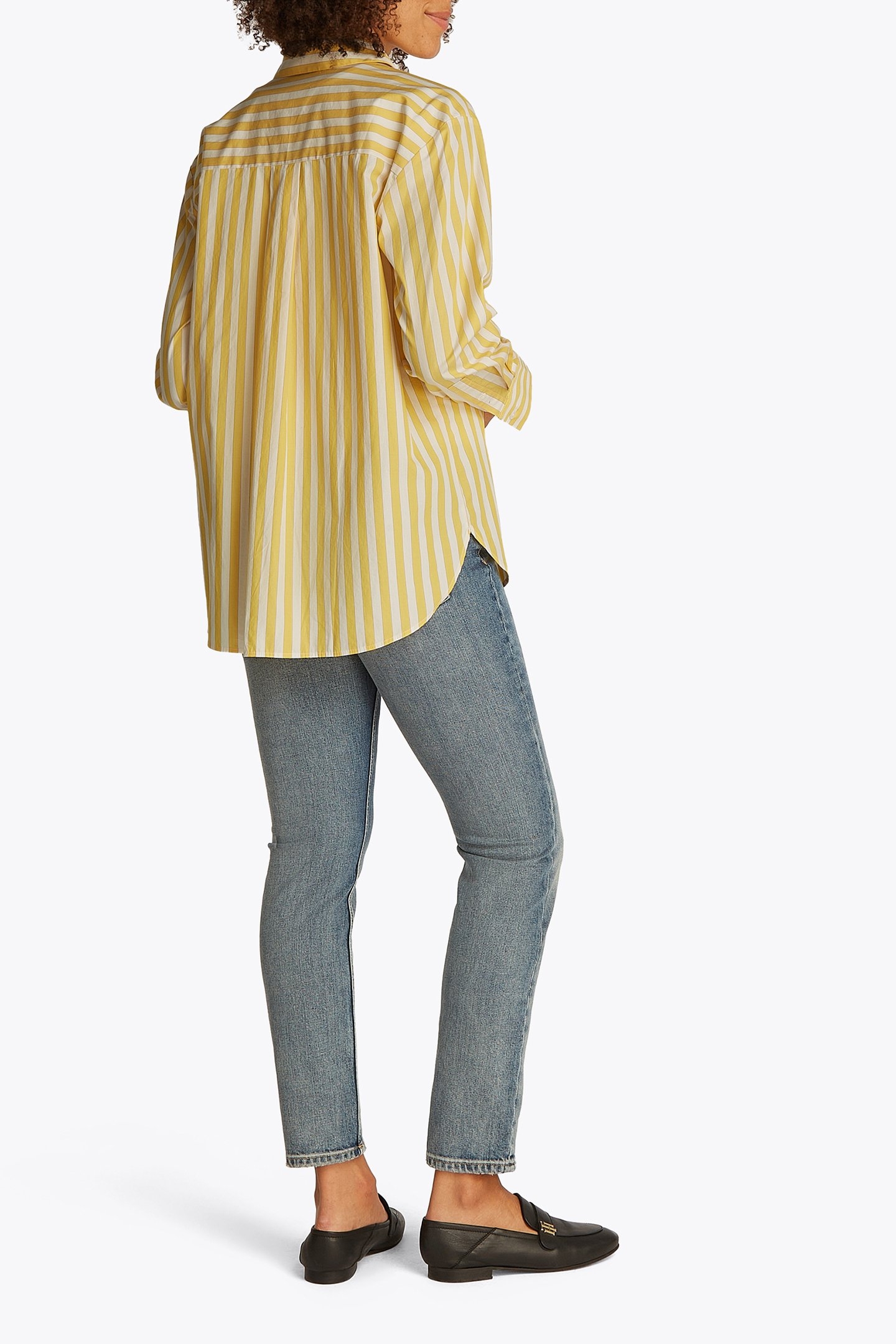 ESS POPLIN EASY FIT LONG SLEEVE BLOUSE CITRONELLA YELLOW 3
