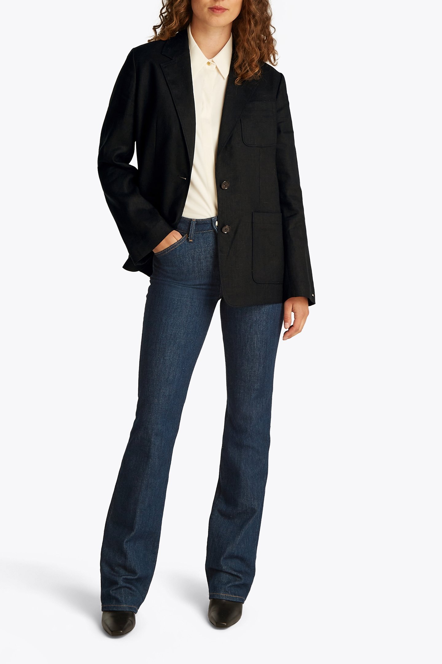 ESS LINEN REGULAR FIT BLAZER BLACK 2