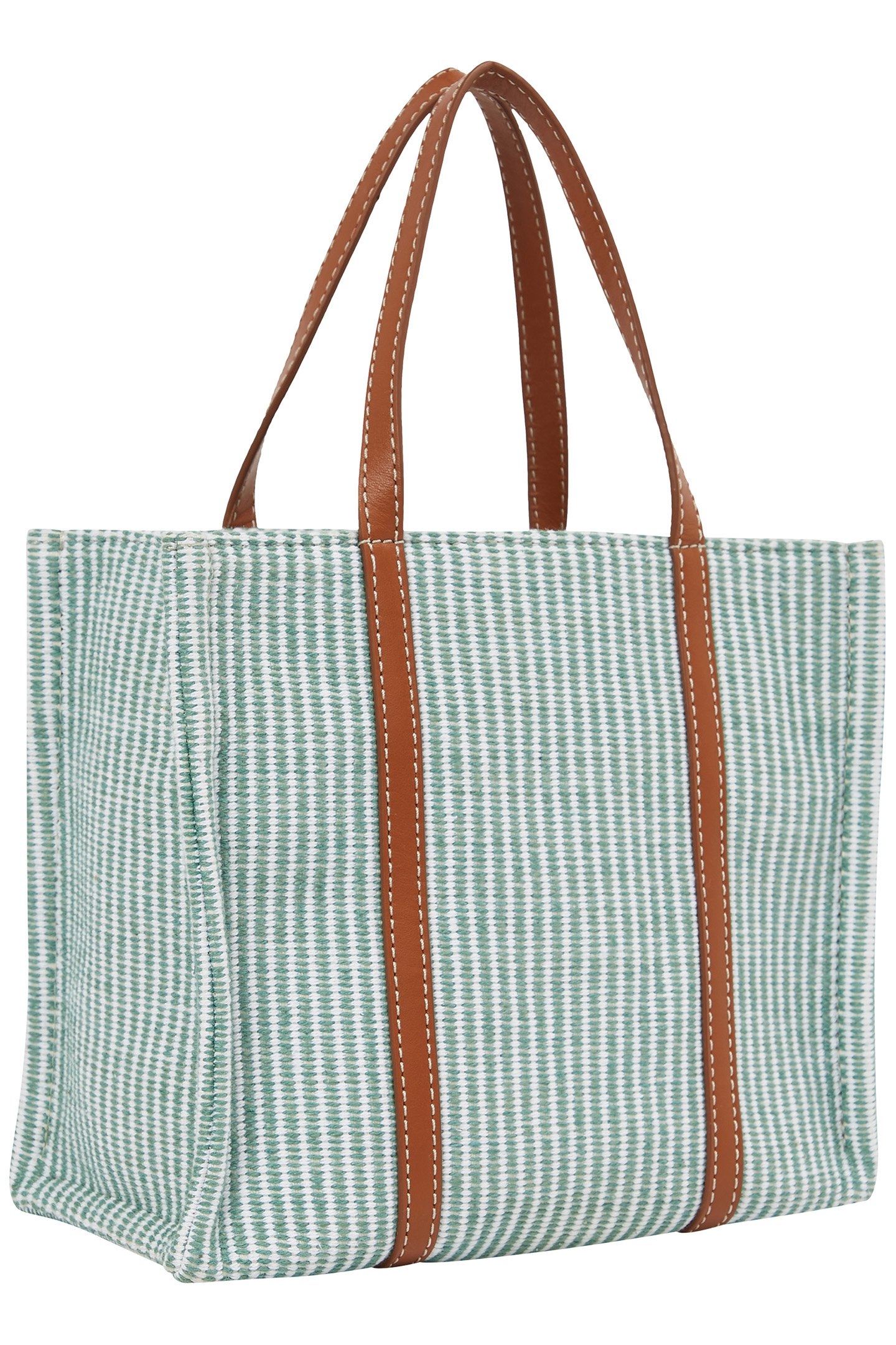 TH PREMIUM BEACH LE MINI TOTE BAG CHARMING GREEN STRIPE 3