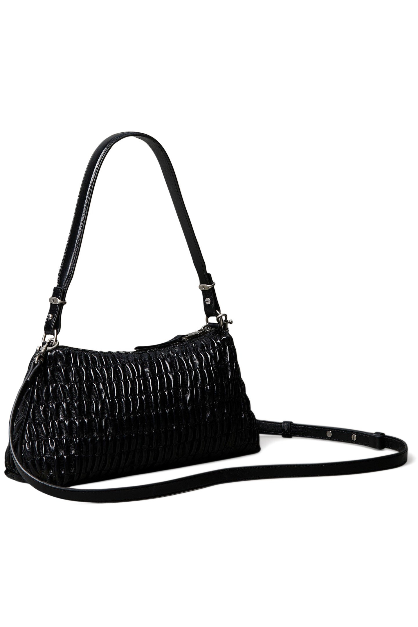 ROUCHED SHOULDER BAG NA BLACK 3