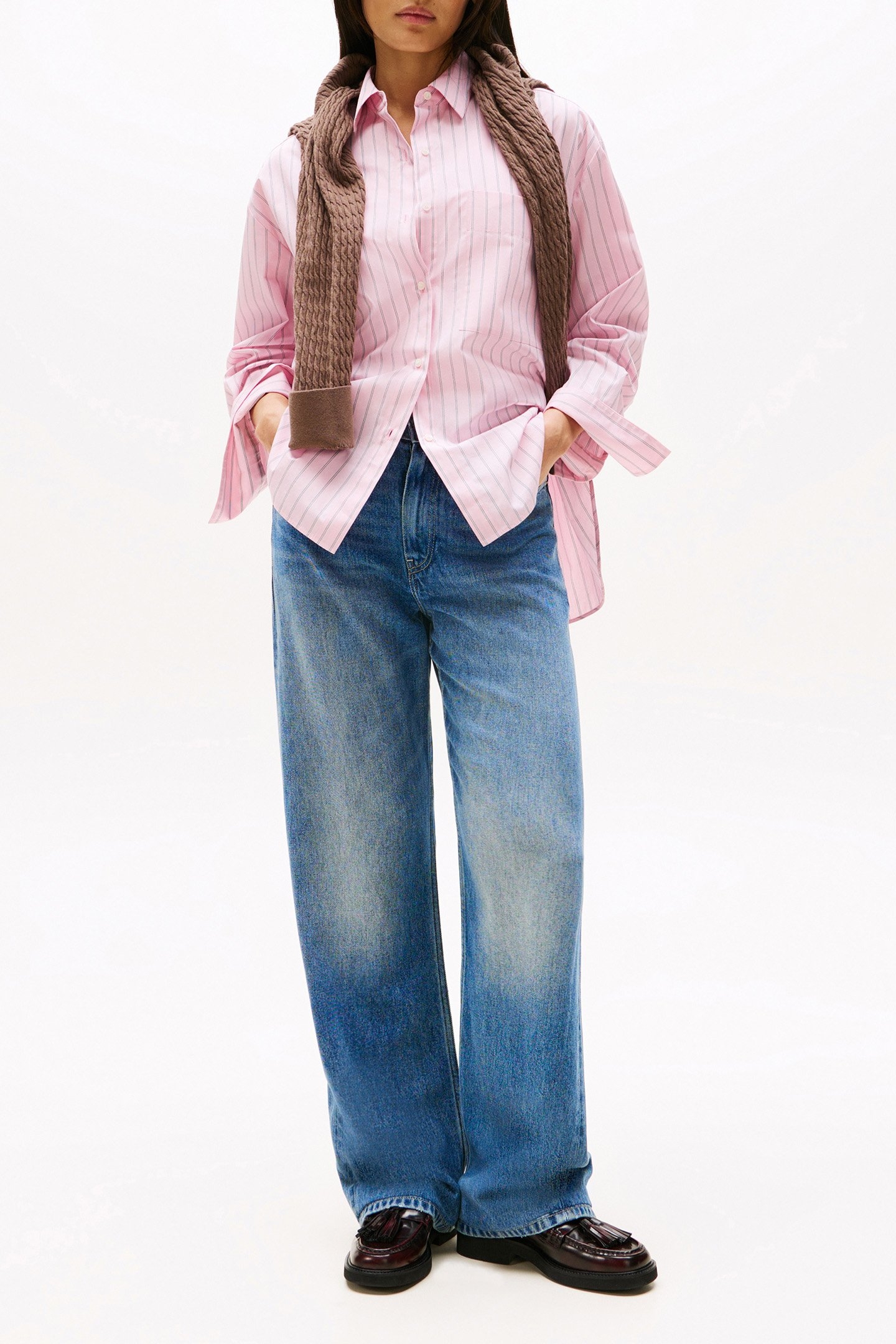 ESS RELAXED FIT BLOUSE PINK 2