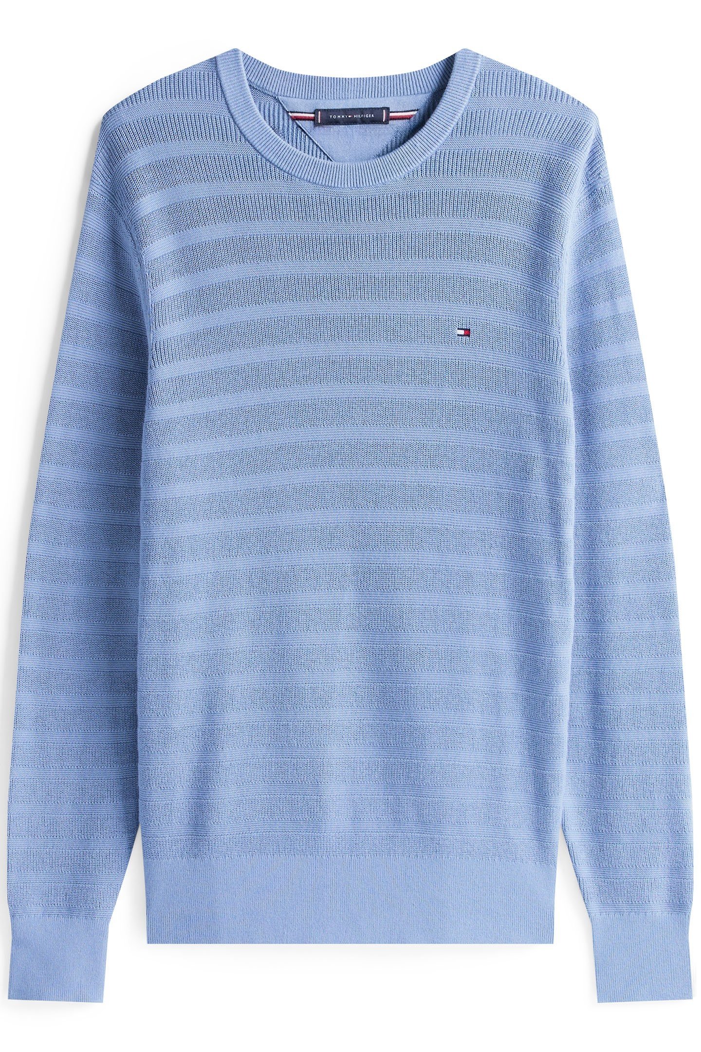REGULAR FIT STRIPE STRUCTURE SWEATER BRISK BLUE 4